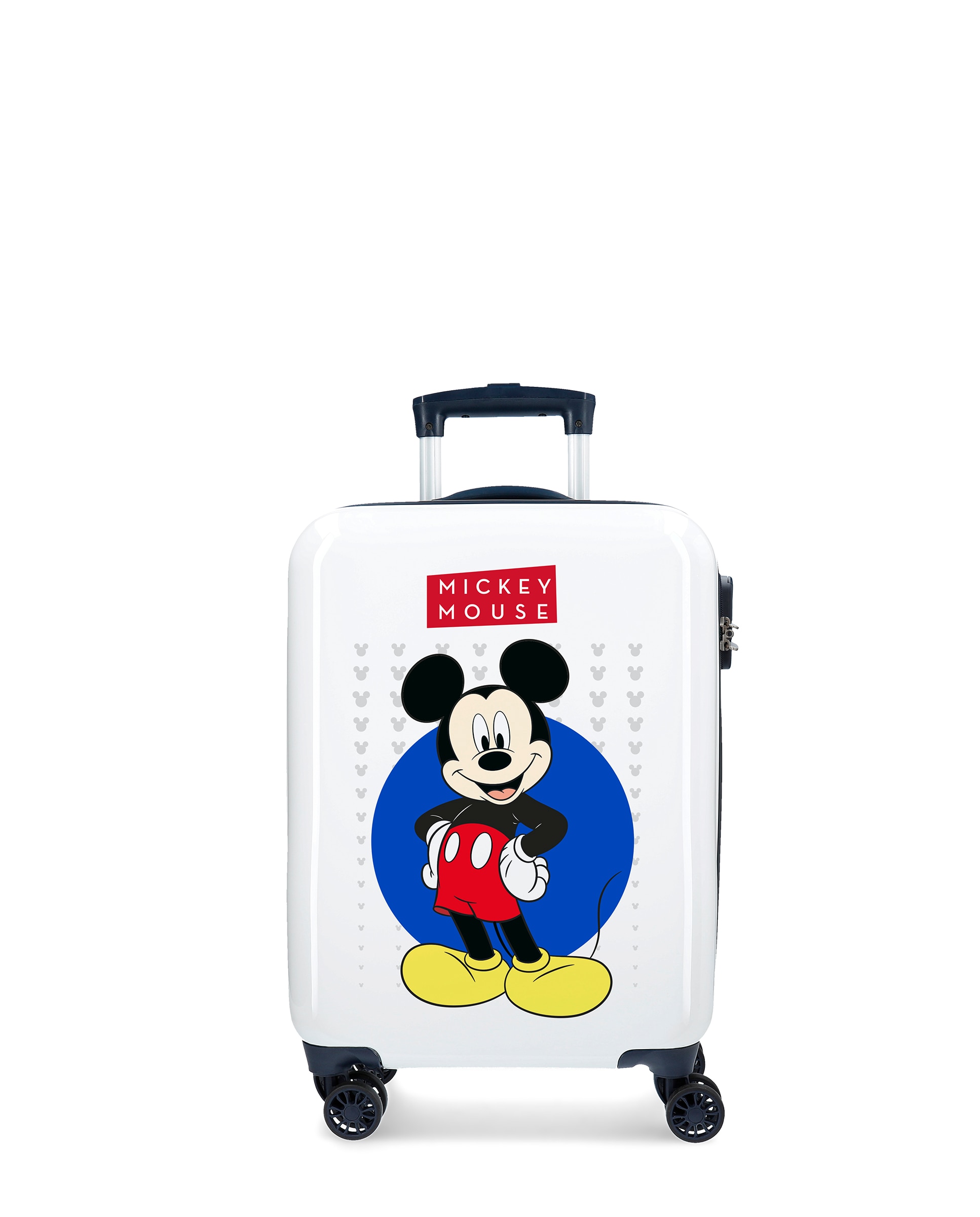 Disney - Maleta de cabina Mickey Enjoy the Day Blue rígida con capacidad de 34L.