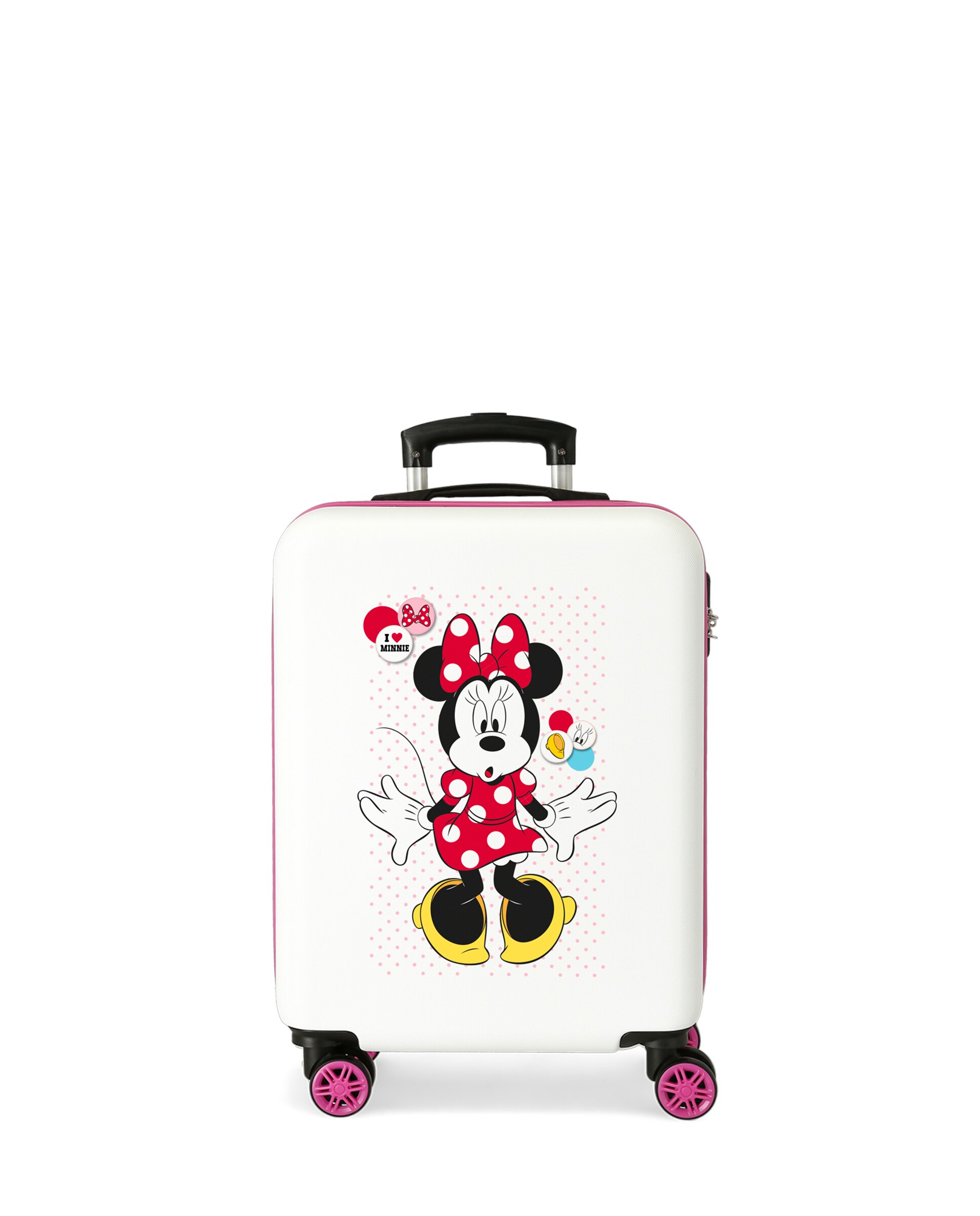Disney - Maleta de cabina infantil Minnie Enjoy the Day Love rígida con capacidad de 34L.