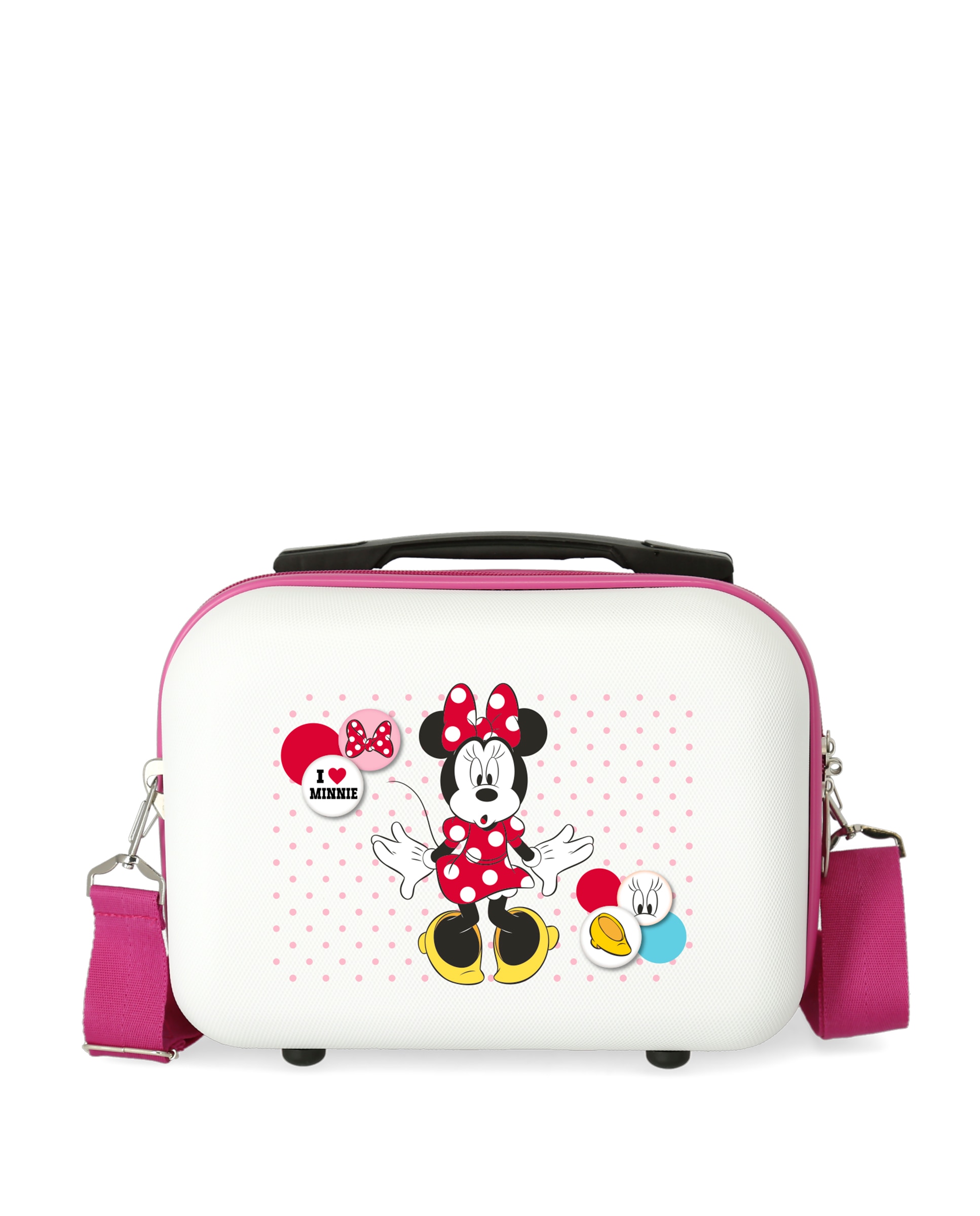 Disney - Neceser Minnie Enjoy the Day Love rígido con capacidad de 9L.