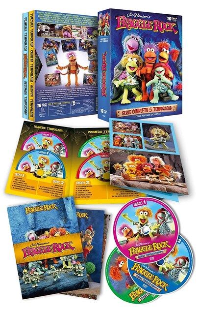 Imagen 0 de Fraggle Rock Digipack Serie Completa Temporadas 1 a 5 en 16 DVDs + 8 Postales