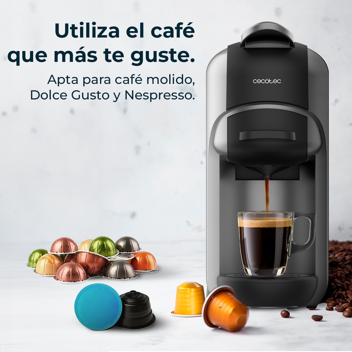 Cafetera de cápsulas Cecotec FreeStyle Compact - Negro Negro-2