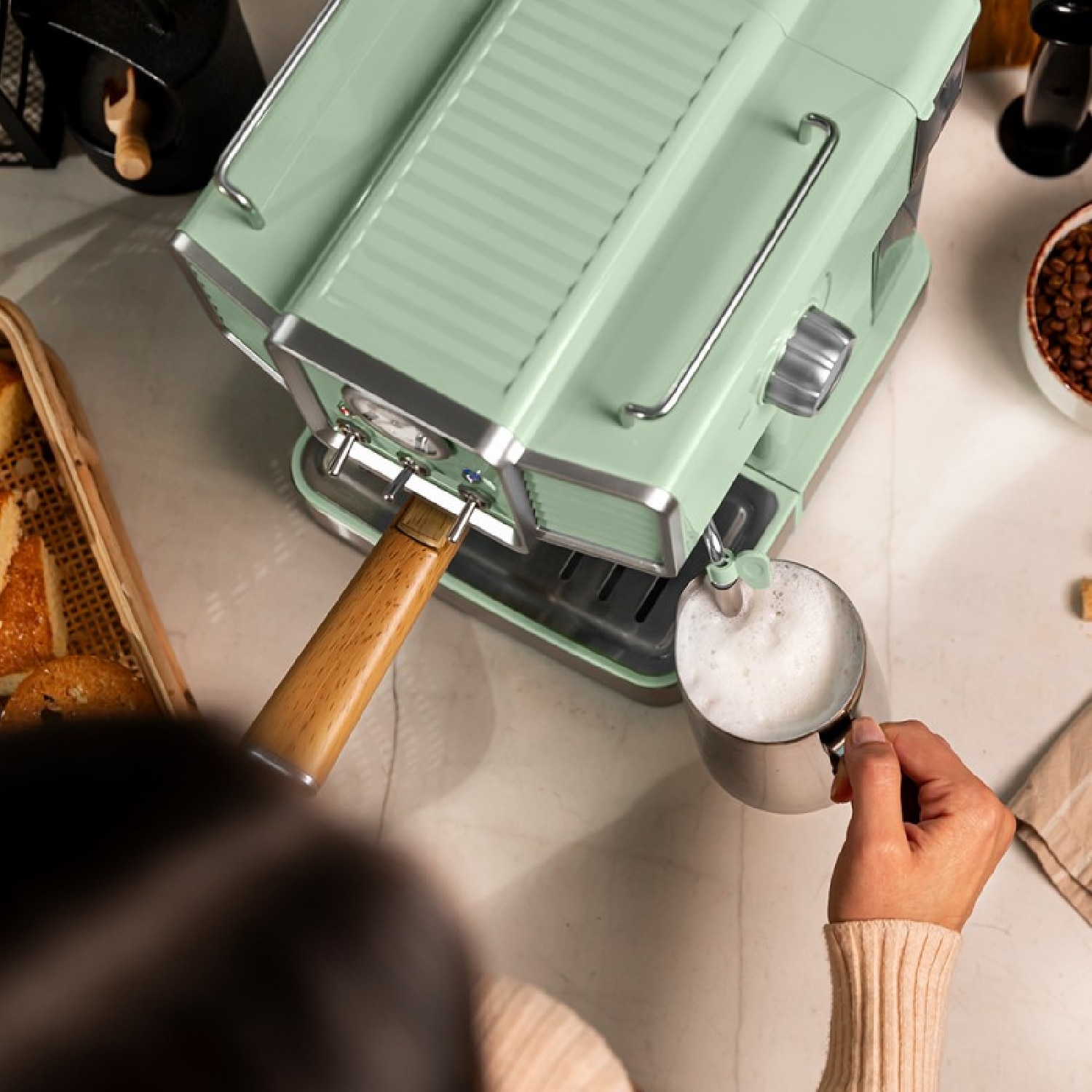 Cafetera express Cecotec Power Espresso 20 Tradizionale Light Green - Verde Verde-4