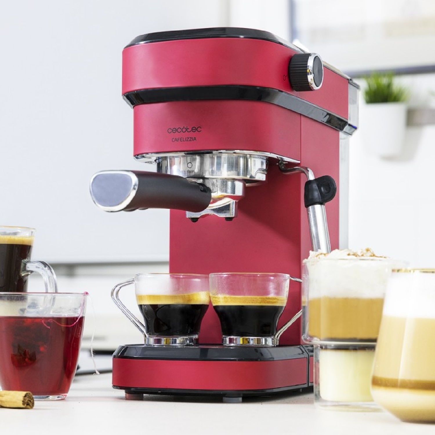 Cafetera express Cecotec Cafelizzia 790 Shiny - Rojo Rojo-2