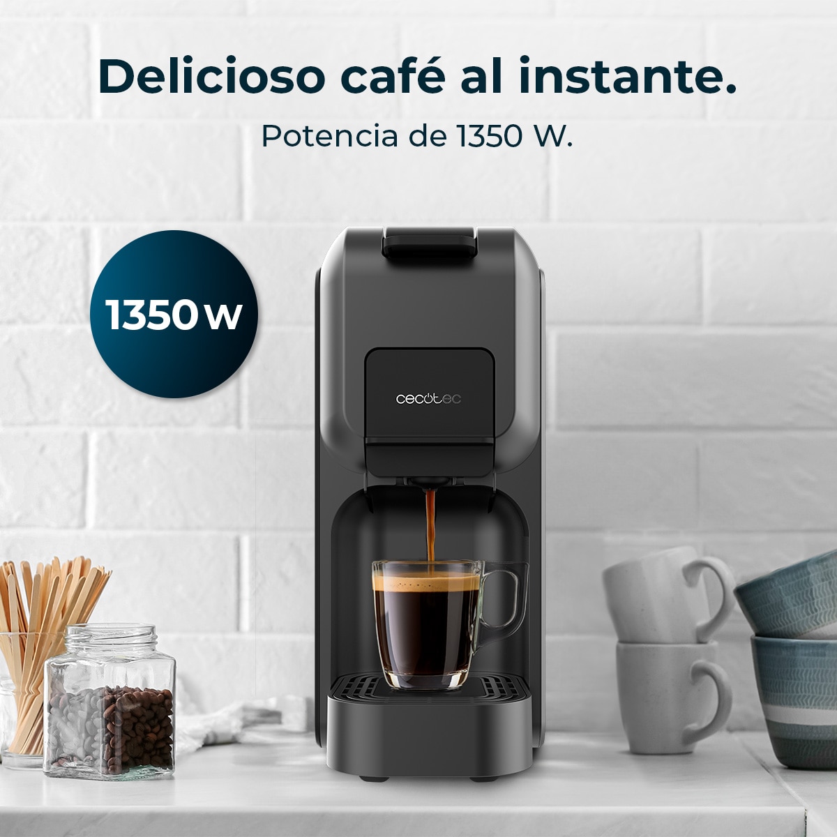 Cafetera de cápsulas Cecotec FreeStyle Compact Black - Negro Negro-2
