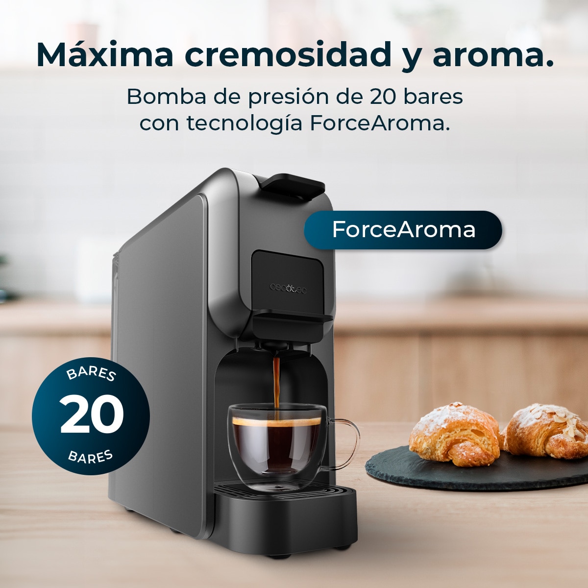 Cafetera de cápsulas Cecotec FreeStyle Compact Black - Negro Negro-3