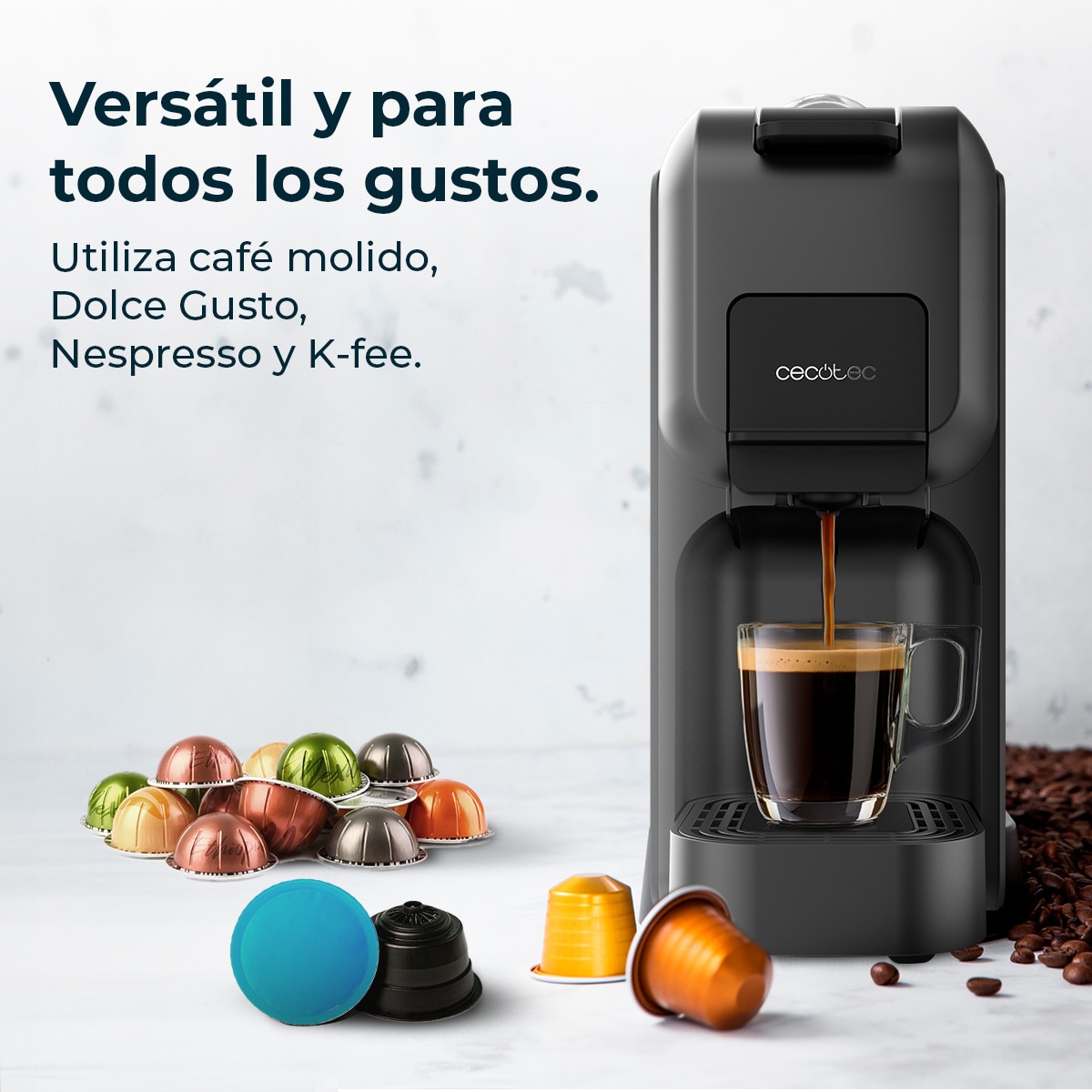 Cafetera de cápsulas Cecotec FreeStyle Compact Black - Negro Negro-4