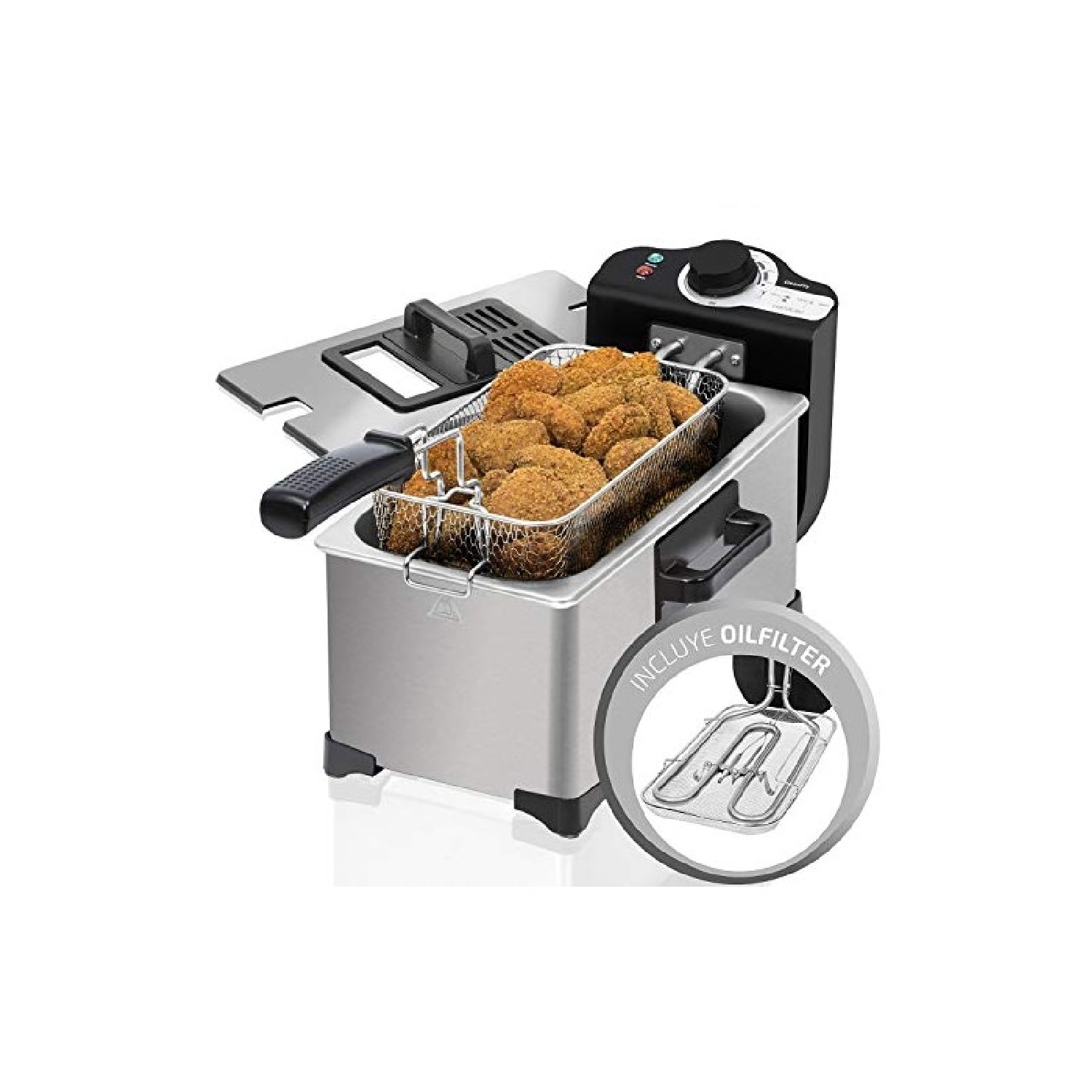 Freidora Cecotec CleanFry 3 L Full Inox - Gris Gris-2