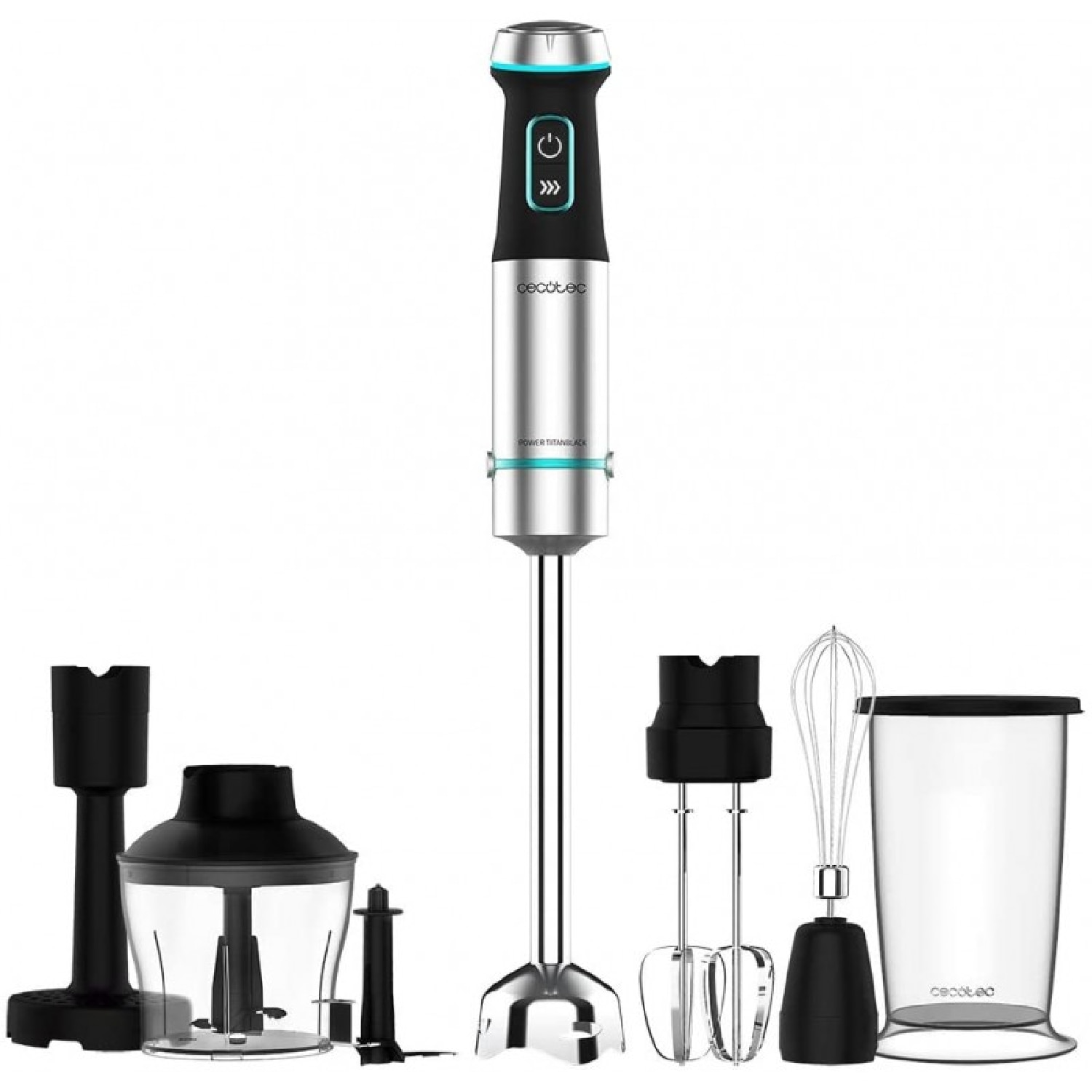 Batidora de mano Cecotec Power TitanBlack 1200 XL PerfectCream&Crush