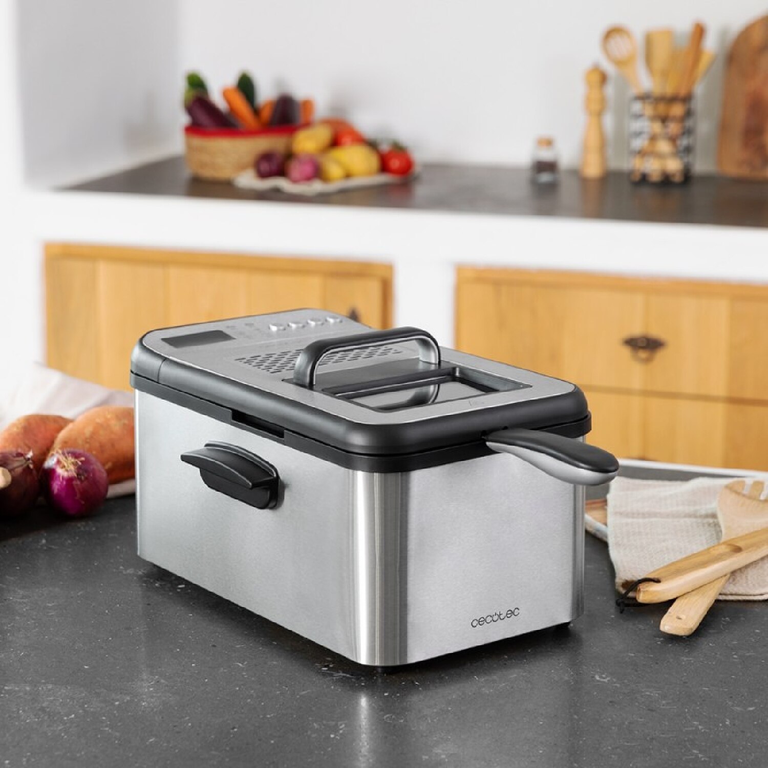 Imagen 2 de Freidora Cecotec CleanFry Luxury 3000 3,2L - Gris Gris