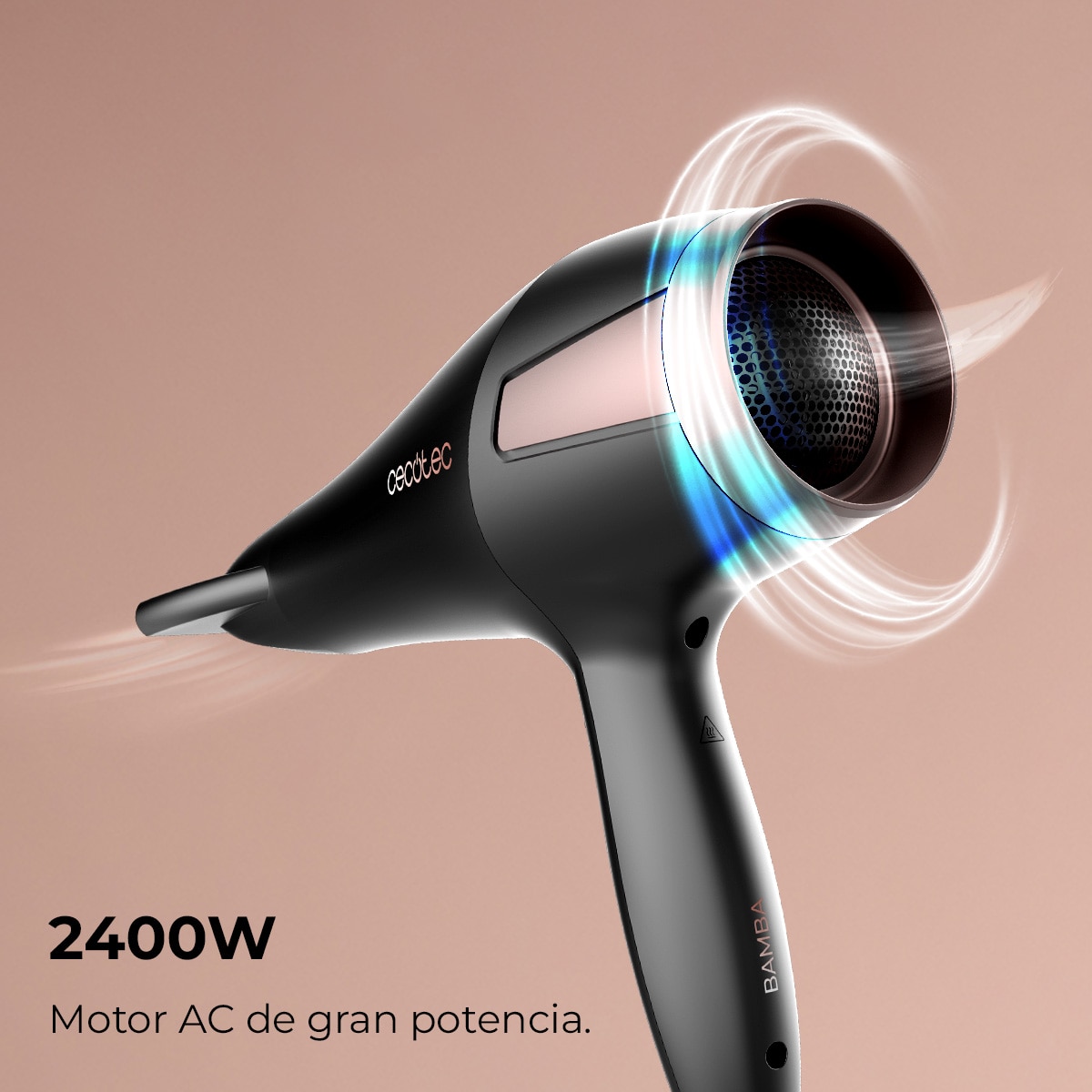 Imagen 2 de Secador de pelo Cecotec AC IoniCare Elegance - Negro Negro