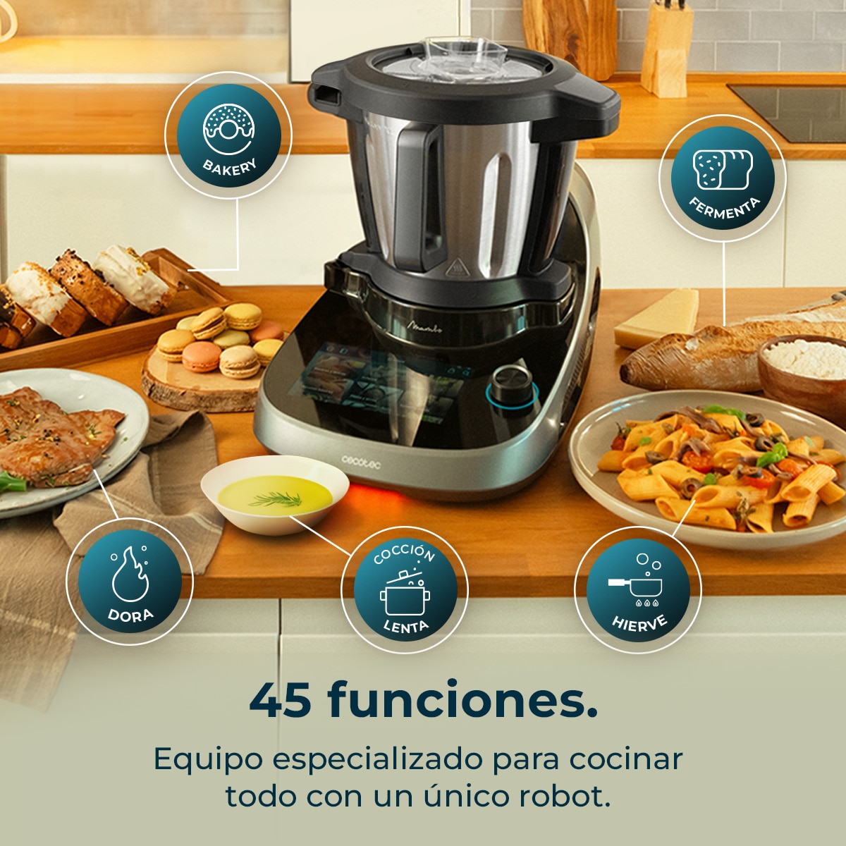 Robot de cocina Cecotec Mambo Maxi V 4,5L - Negro Negro-4