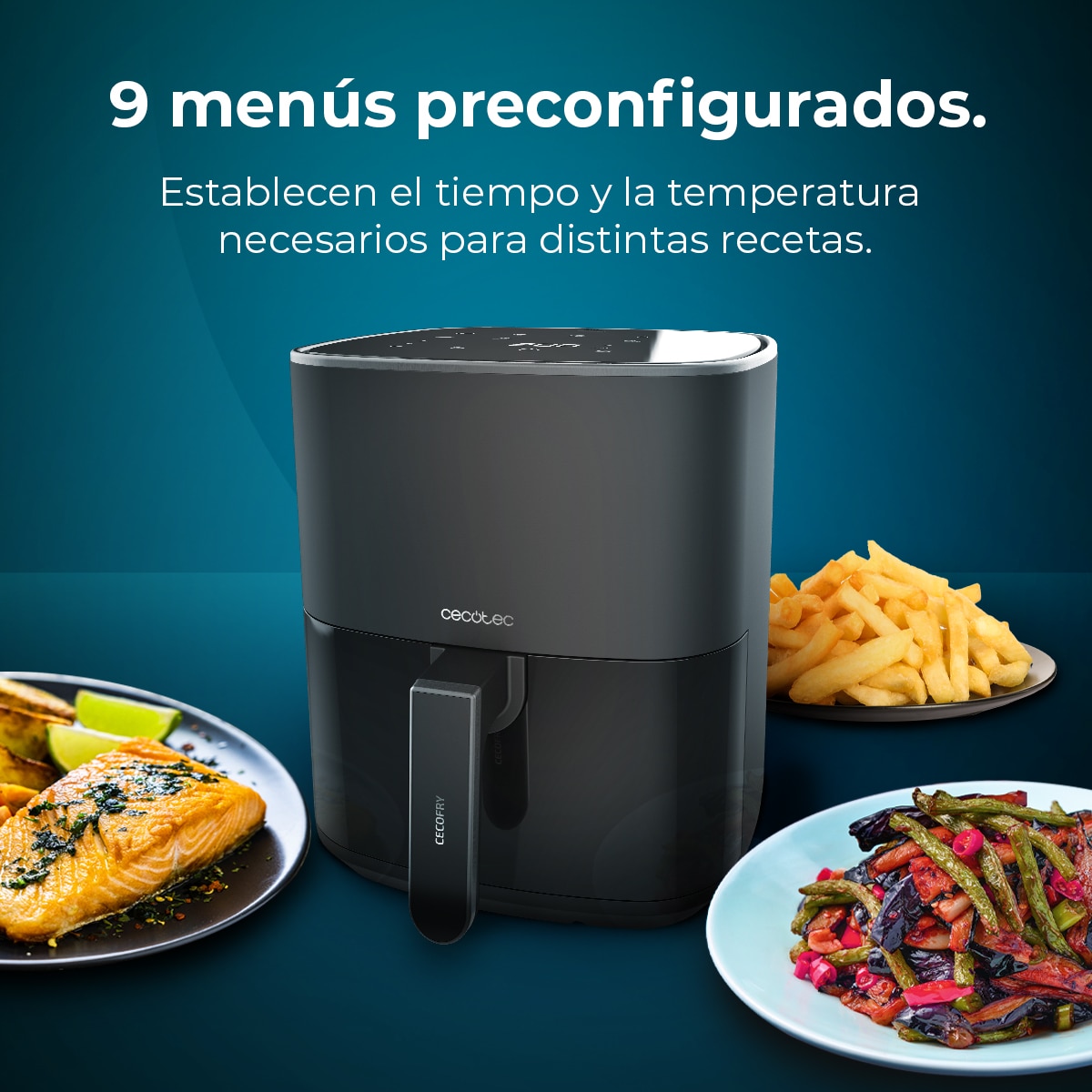Freidora de aire sin aceite Cecotec Cecofry Fantastik 5500 5,5L - Negro Negro-4