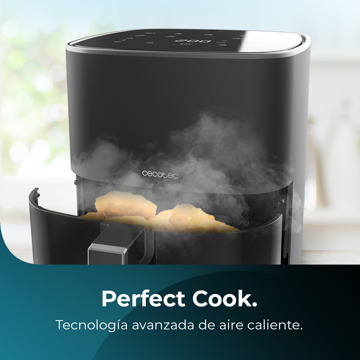 Freidora de aire sin aceite Cecotec Cecofry Fantastik 5500 5,5L - Negro Negro-5