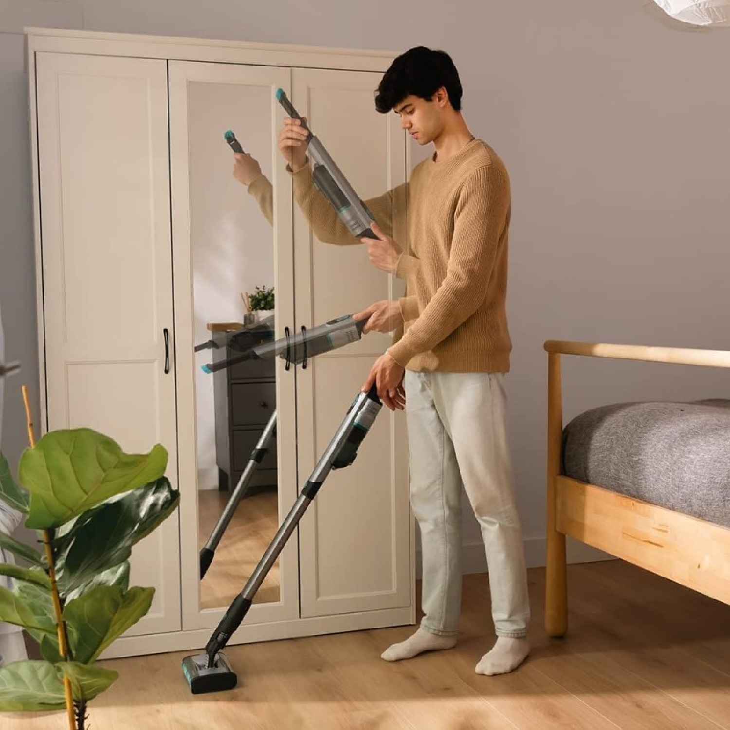 Aspirador de escoba BLDC Cecotec Scoba 2100 Twice - Negro Negro-3