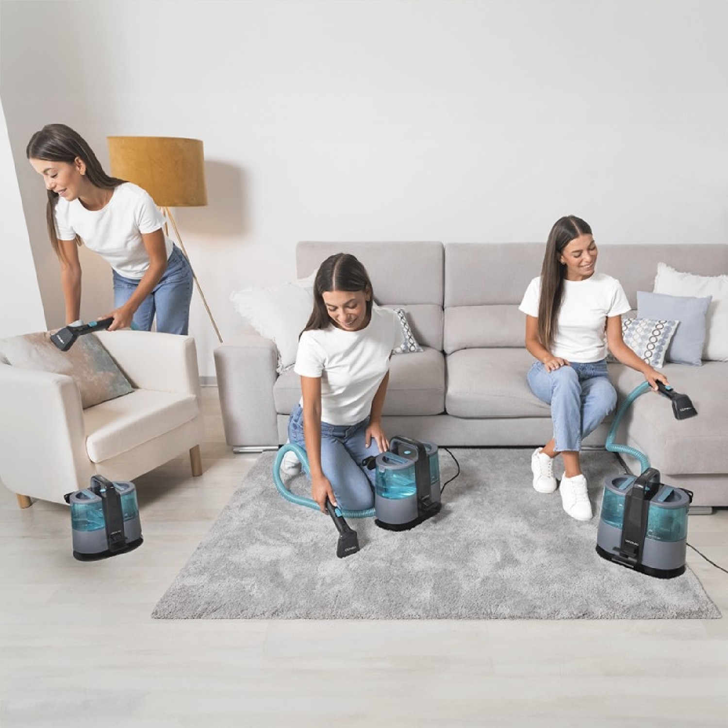 Aspirador quitamanchas para tapicerías Cecocec Conga 4000 CarpetClean para tapicerías - Negro Negro-3