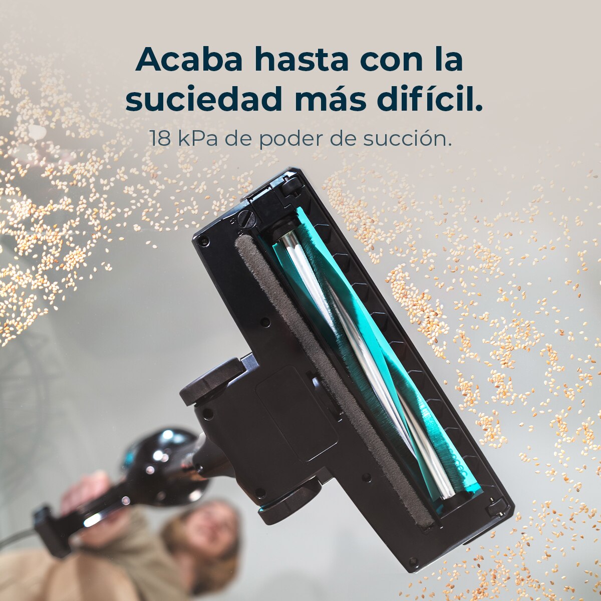 Aspirador de escoba cable Cecotec Conga 700 PowerHead - Negro Negro-3