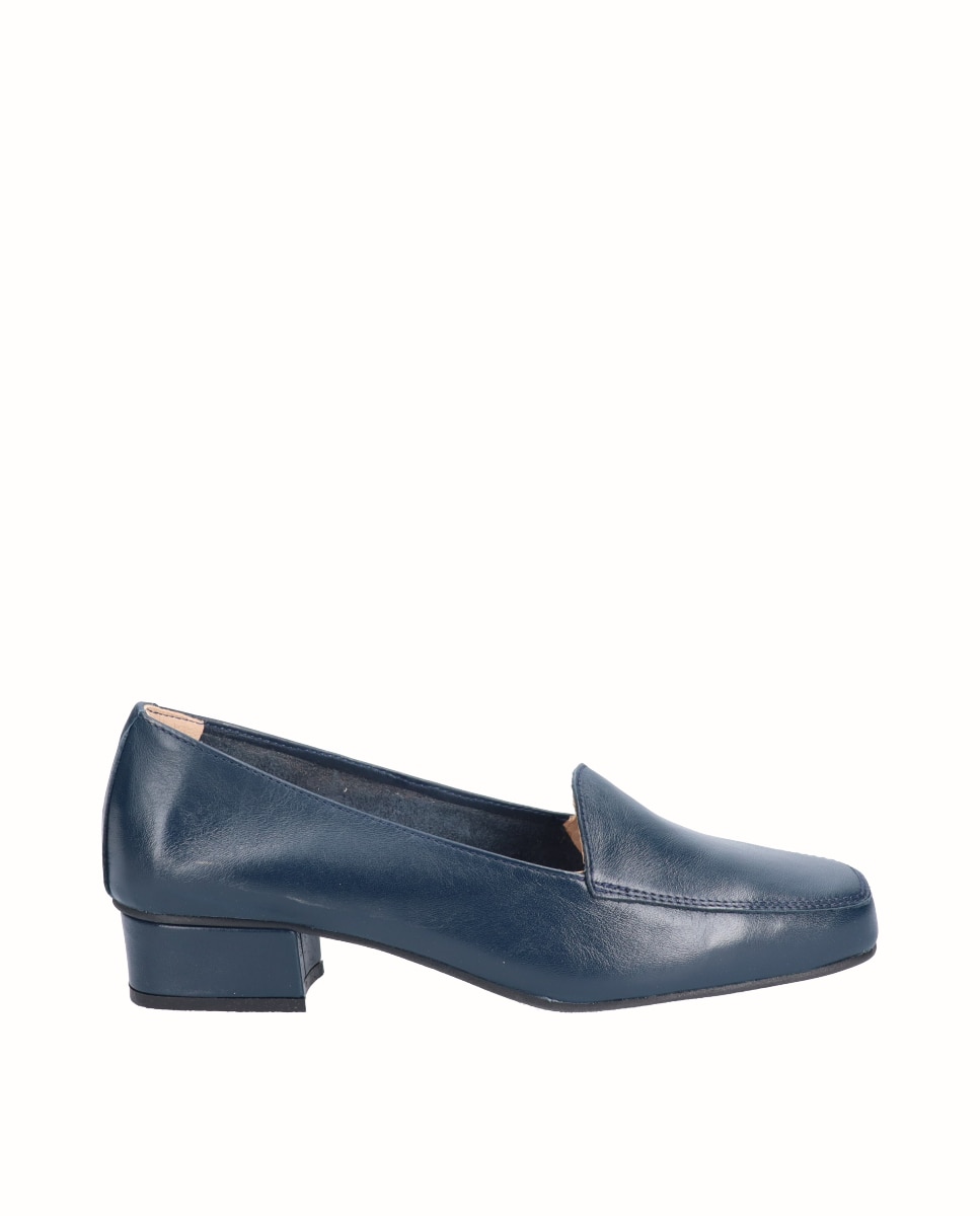 Imagen 0 de Zapatos de salón de mujer de piel lisa Azul marino