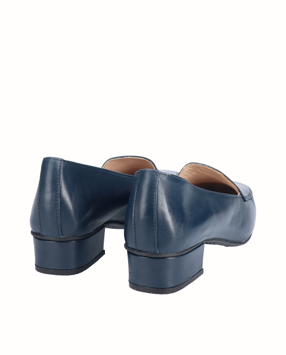 Zapatos de salón de mujer de piel lisa - D'Chicas - Azul marino Azul marino-2