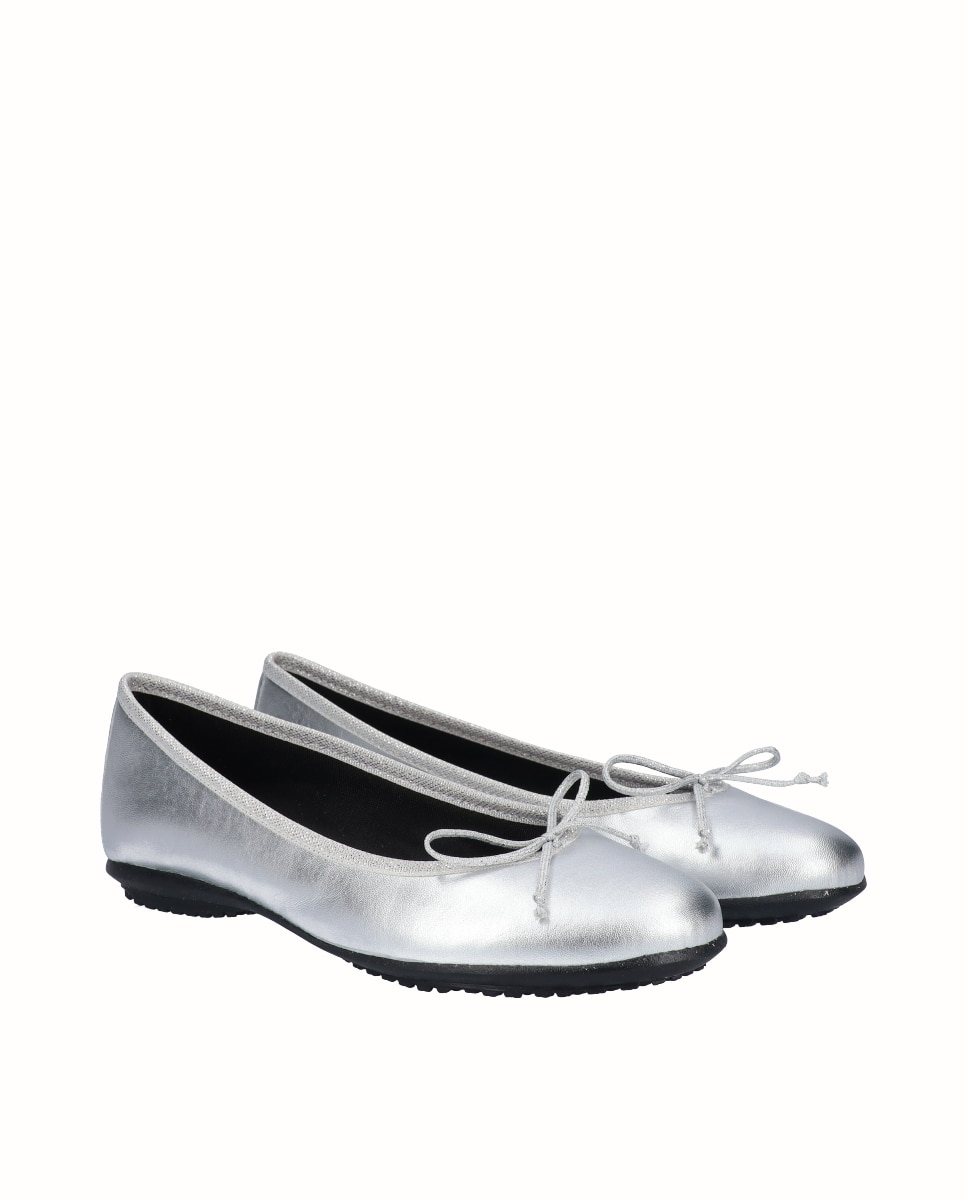 Bailarinas planas piel lisa - D'Chicas - Plata Plata-2