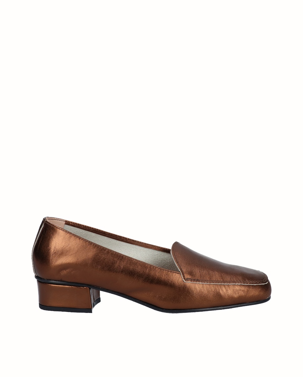 Imagen 0 de Zapatos de salón de mujer de piel lisa Marrón