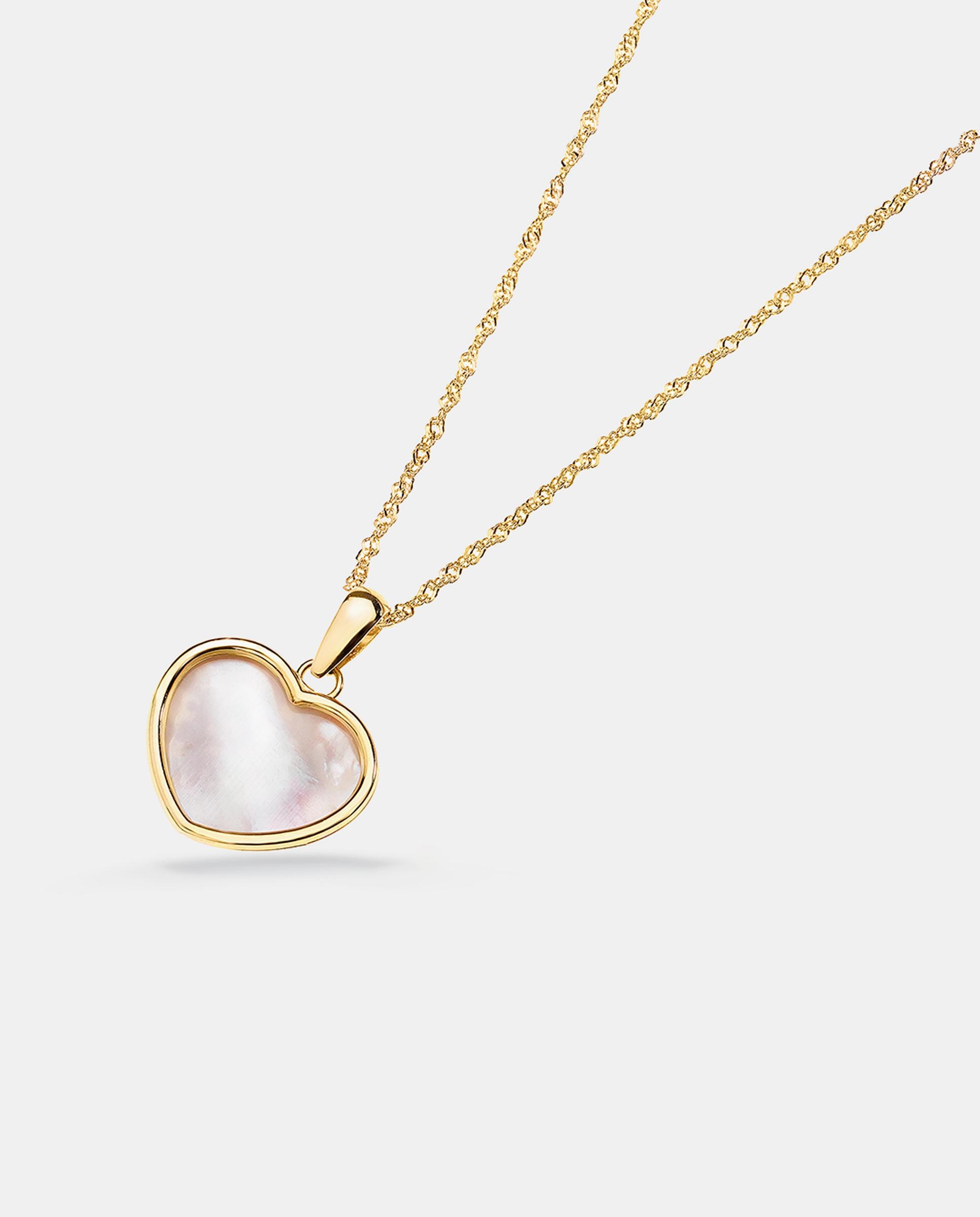 Gargantilla heart de nácar en oro amarillo de 18 kt - MUMIT - Dorado Dorado-2