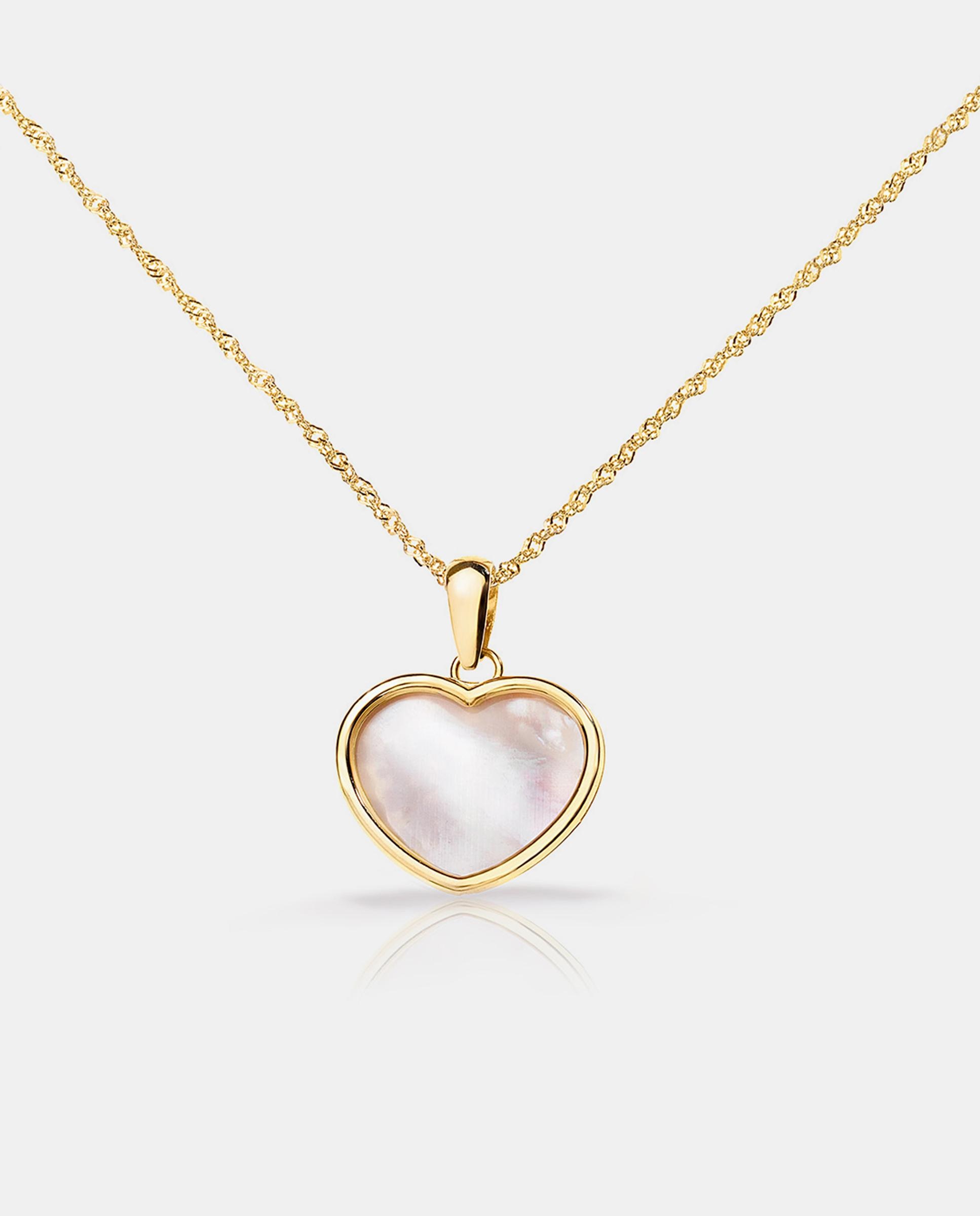 Gargantilla heart de nácar en oro amarillo de 18 kt - MUMIT - Dorado Dorado-3