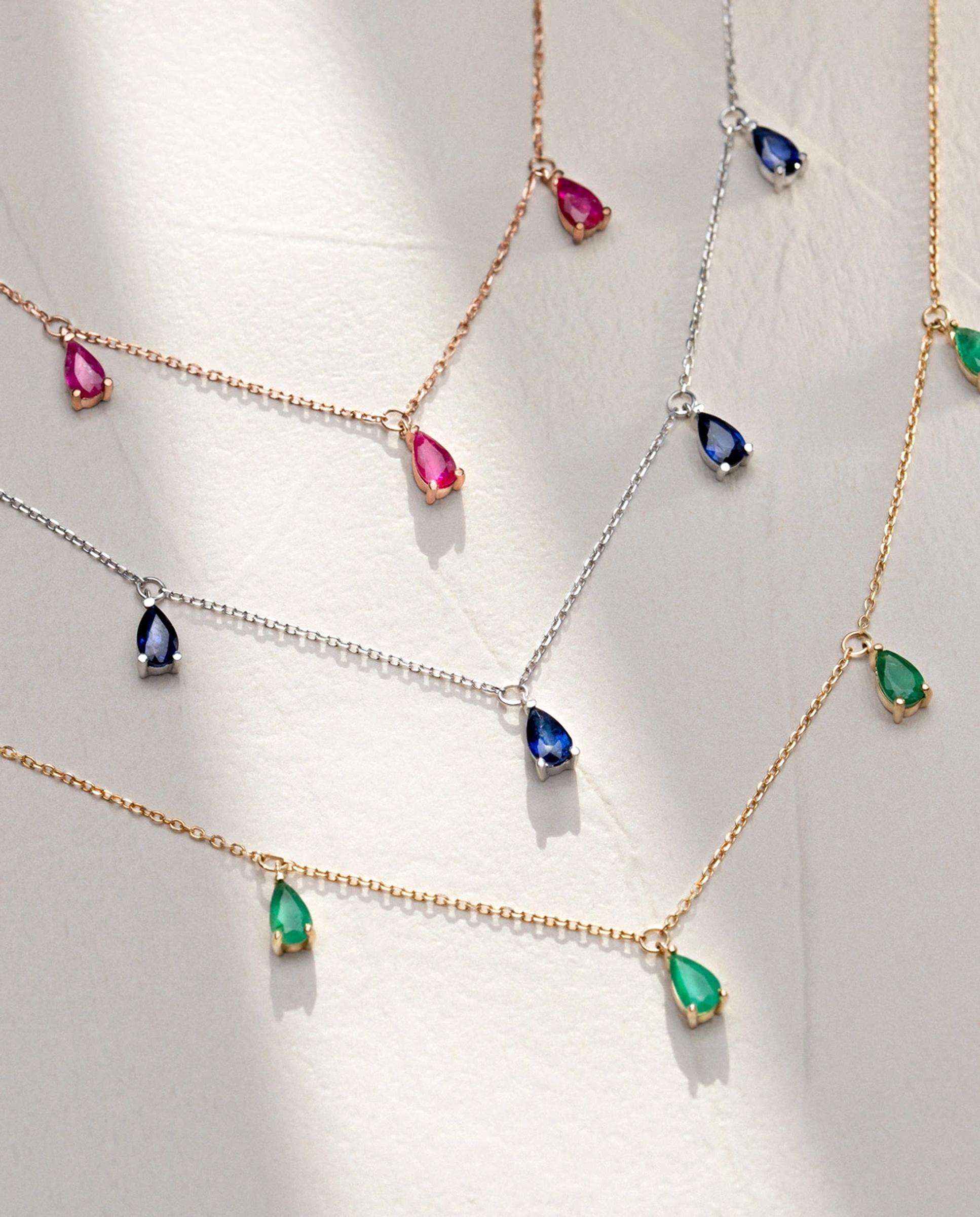 Choker eternity colors de esmeralda en oro amarillo de 18 kt - MUMIT - Verde Verde-5