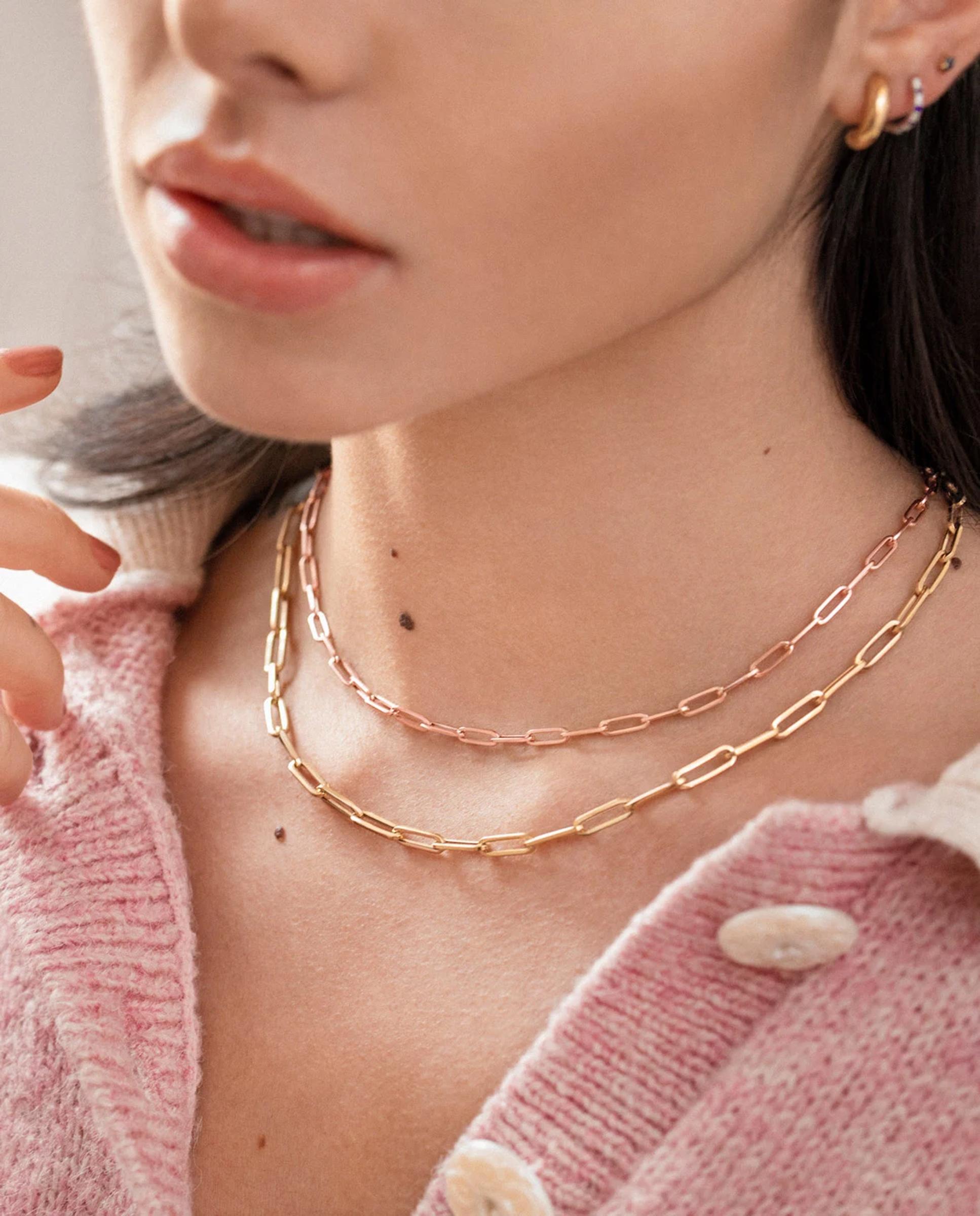 Gargantilla links en oro rosa de 18 kt - MUMIT - Dorado Dorado-2