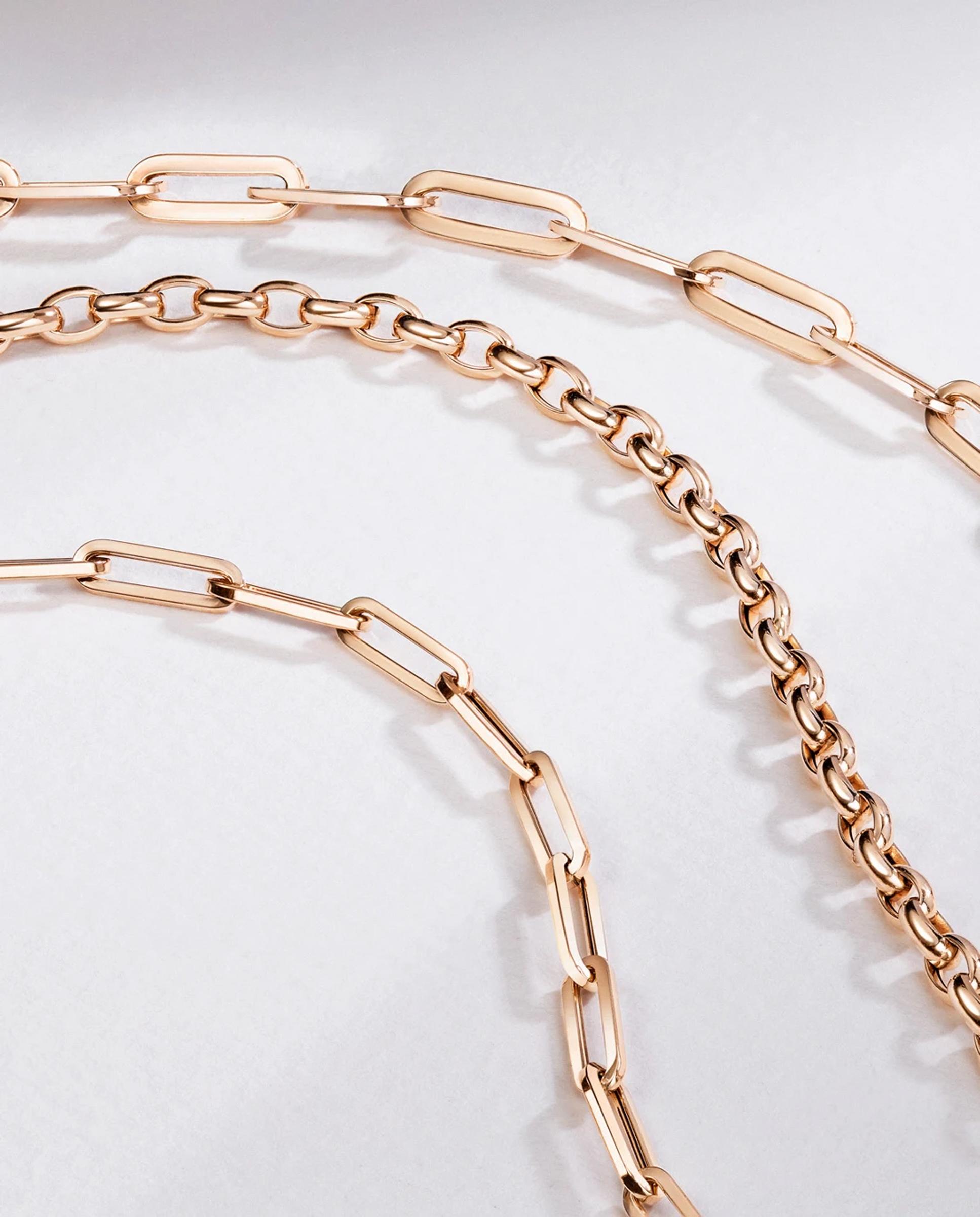 Gargantilla links en oro rosa de 18 kt - MUMIT - Dorado Dorado-4
