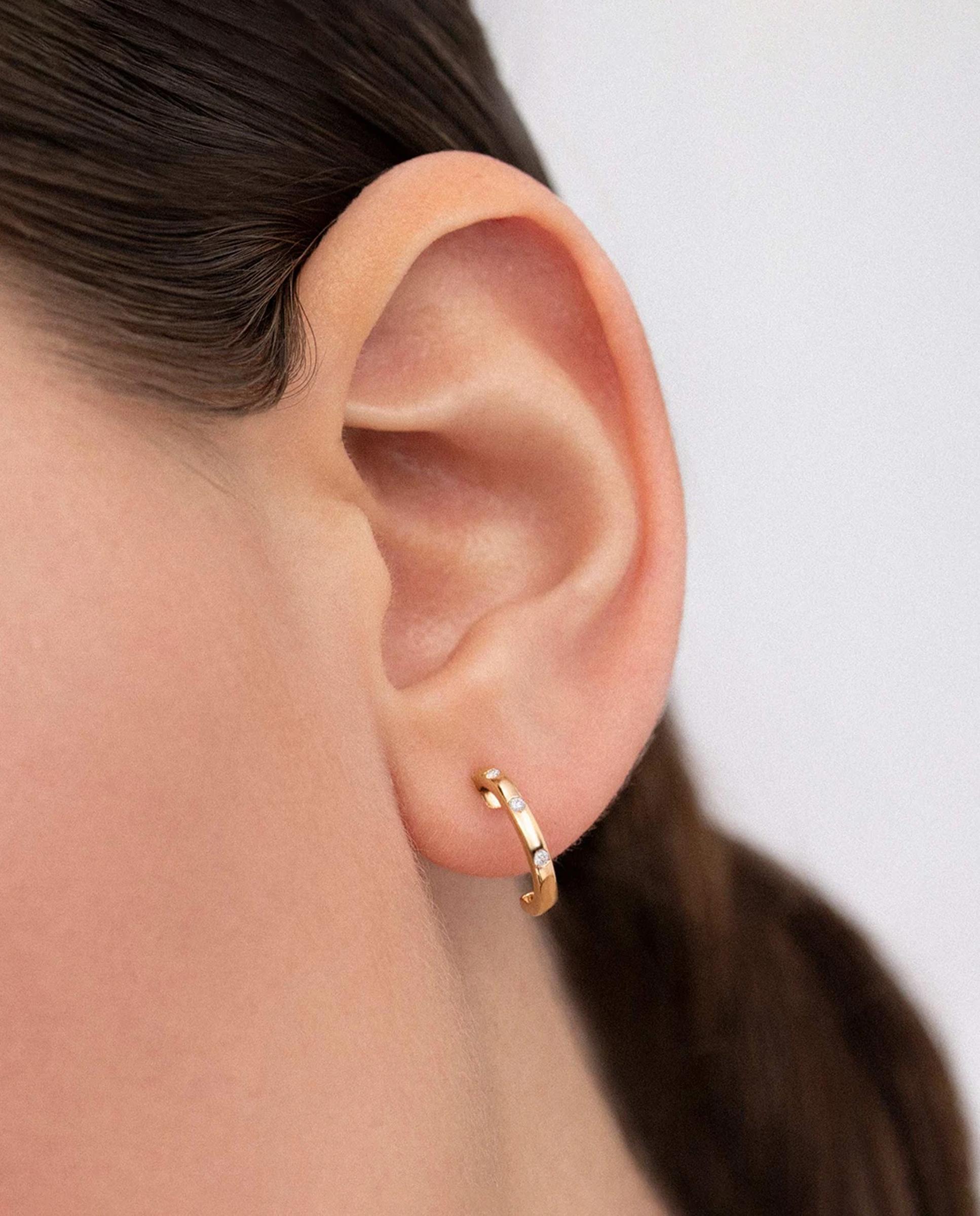 Imagen 1 de Pendientes allied de diamantes en oro amarillo de 18 kt Dorado