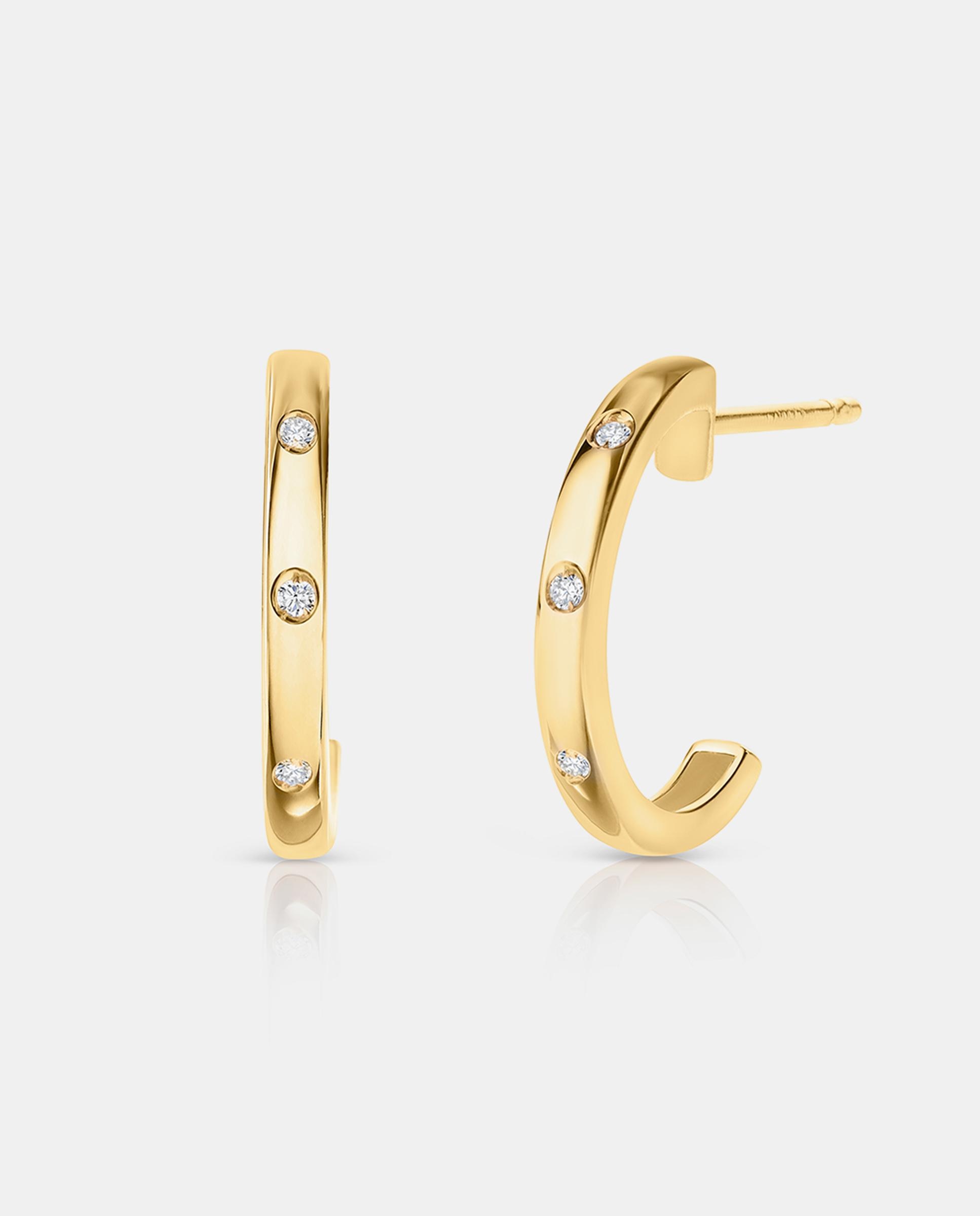 Imagen 3 de Pendientes allied de diamantes en oro amarillo de 18 kt - MUMIT - Dorado Dorado