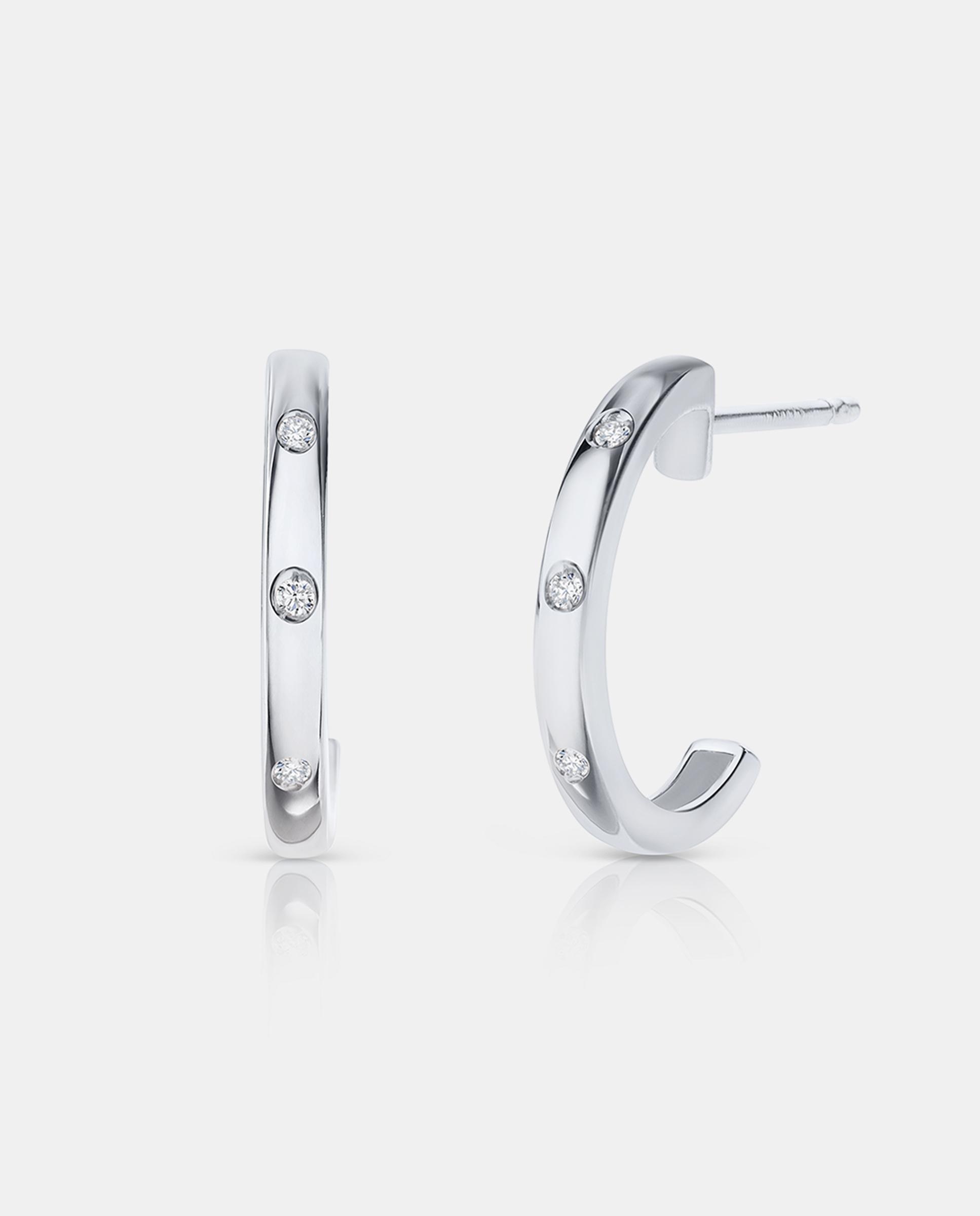 Imagen 1 de Pendientes allied de diamantes en oro blanco de 18 kt Plata