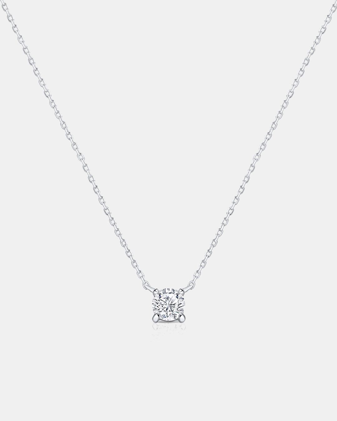 Gargantilla eve de diamante 0,10 cts. en oro blanco de 18 kt - MUMIT - Blanco Blanco-3