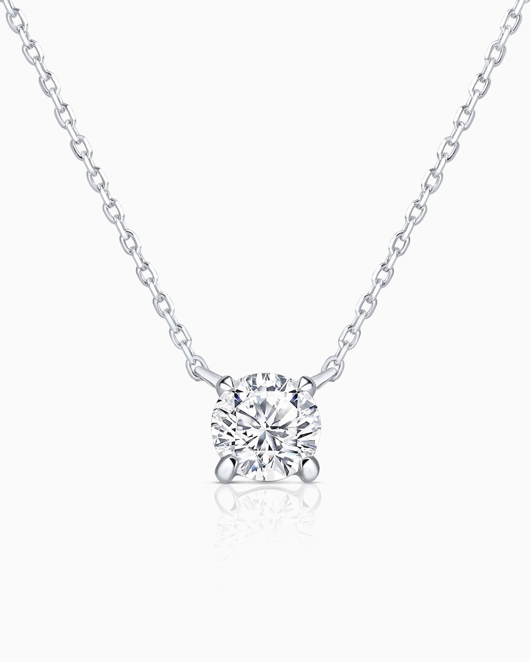 Gargantilla eve de diamante 0,15 cts. en oro blanco de 18 kt - MUMIT - Blanco Blanco-1
