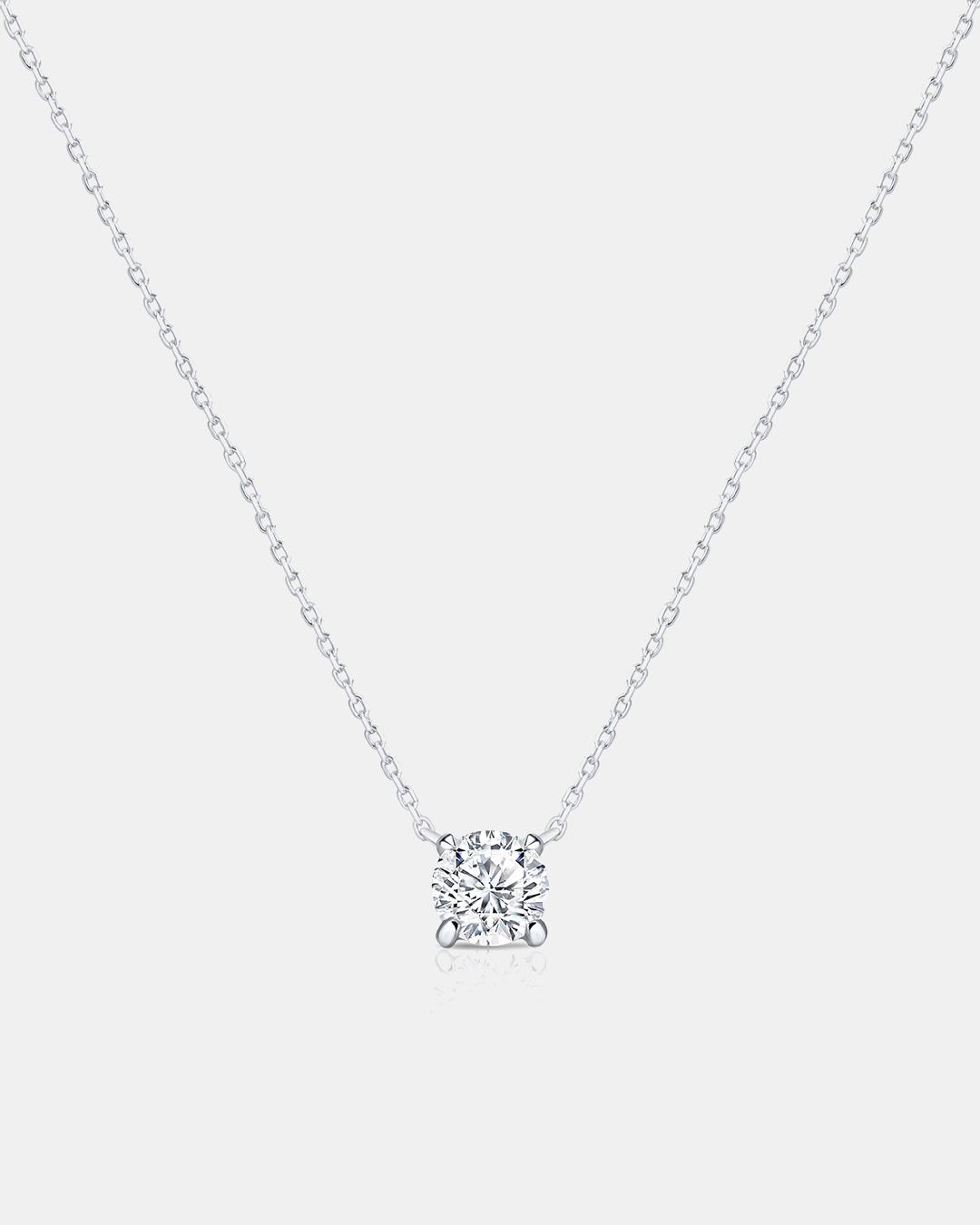 Gargantilla eve de diamante 0,15 cts. en oro blanco de 18 kt - MUMIT - Blanco Blanco-3