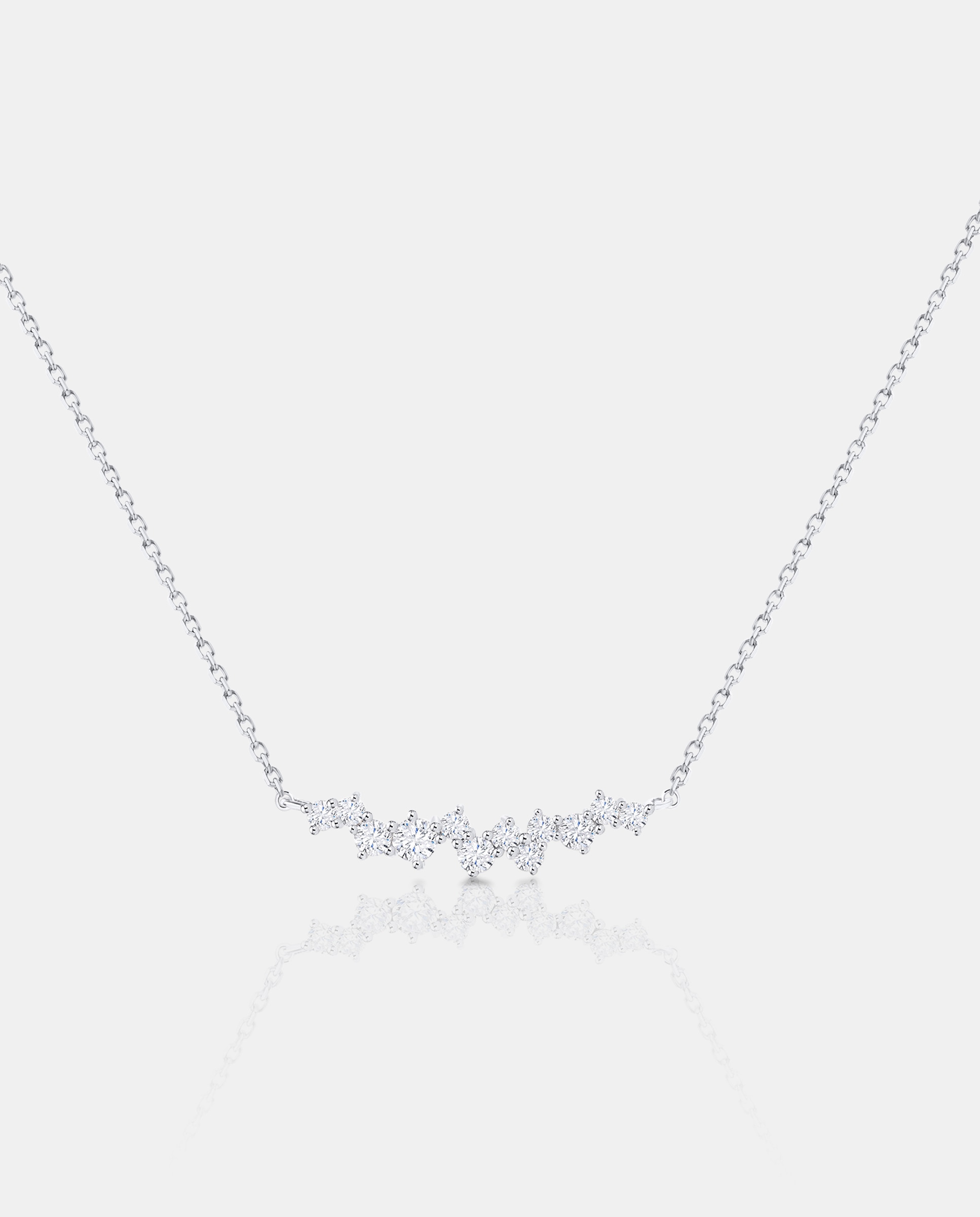 Gargantilla luz de luna de diamantes en oro blanco de 18 kt - MUMIT - Blanco Blanco-1