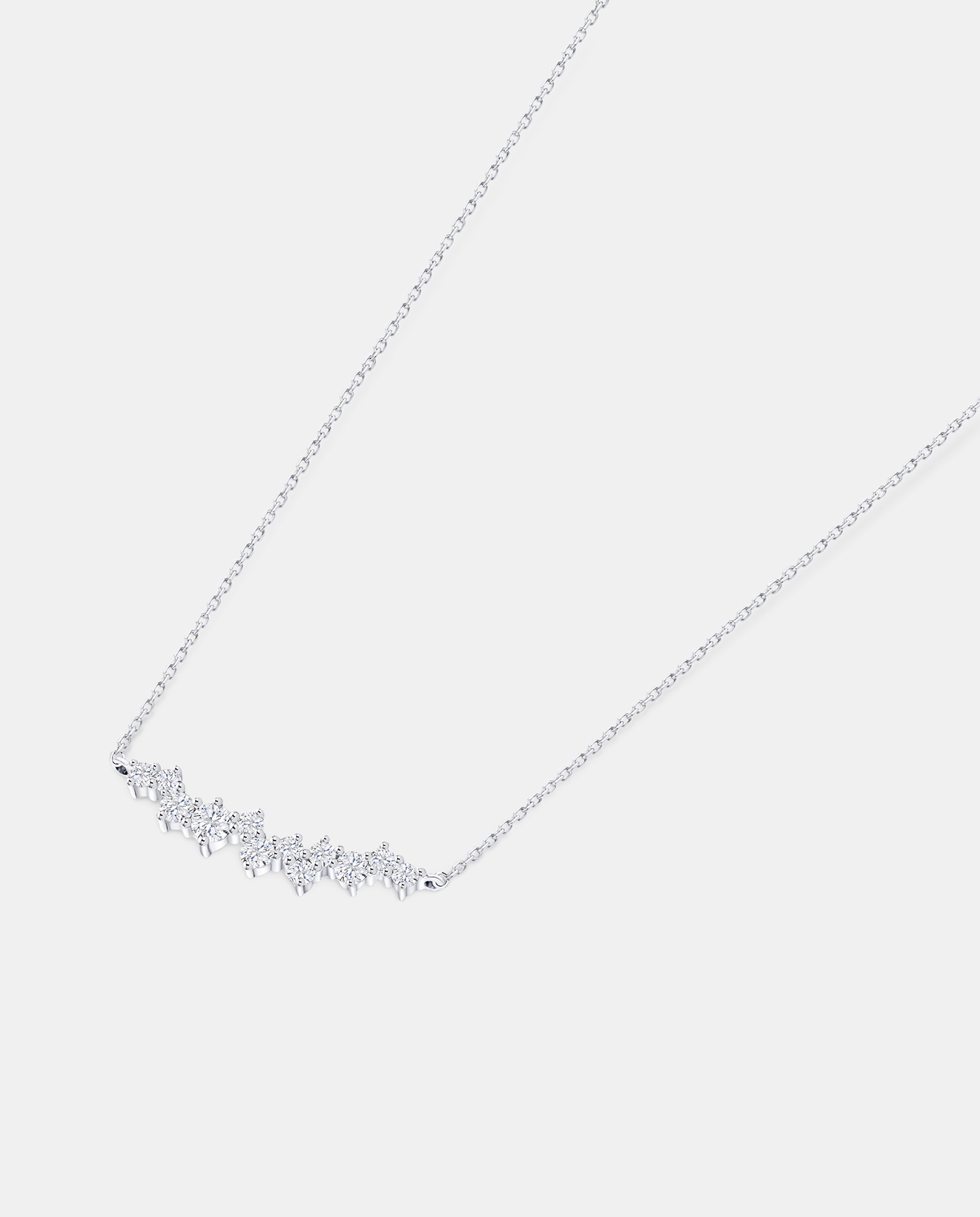 Gargantilla luz de luna de diamantes en oro blanco de 18 kt - MUMIT - Blanco Blanco-2
