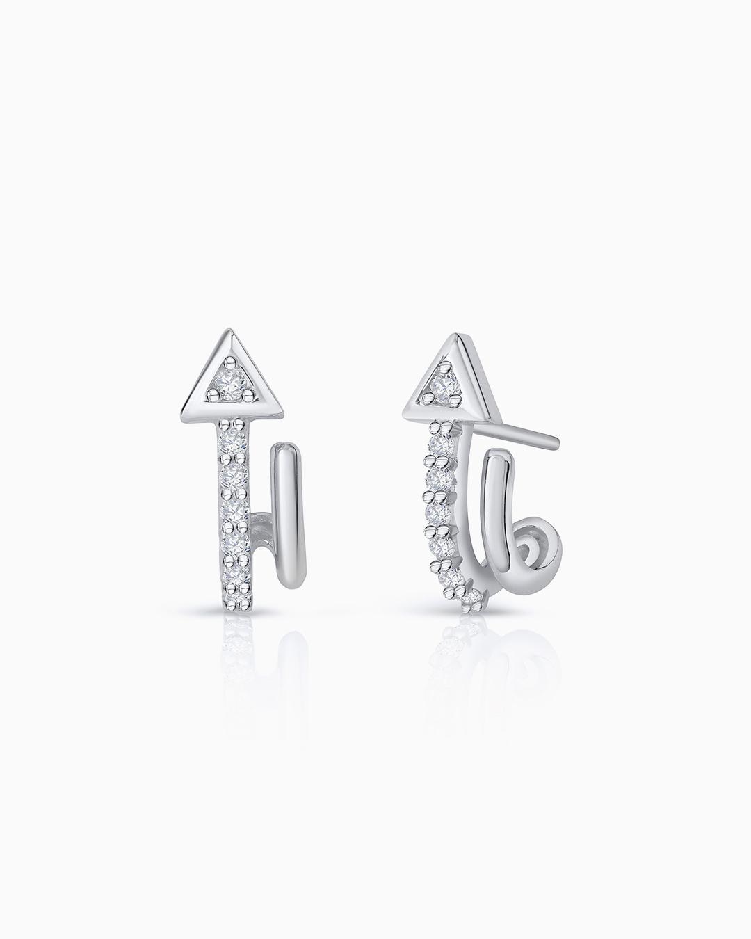 Imagen 0 de Pendientes lurte de diamantes en oro blanco de 18 kt Blanco