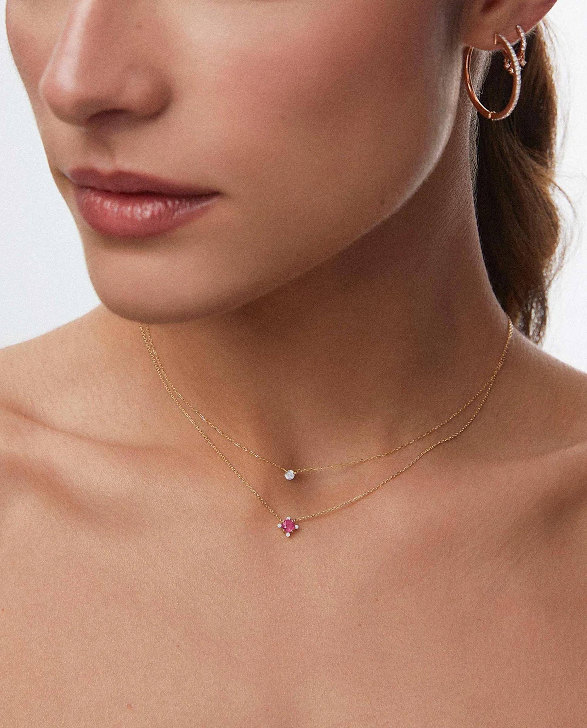 Gargantilla crown de rubí en oro amarillo de 18 kt - MUMIT - Dorado Dorado-1