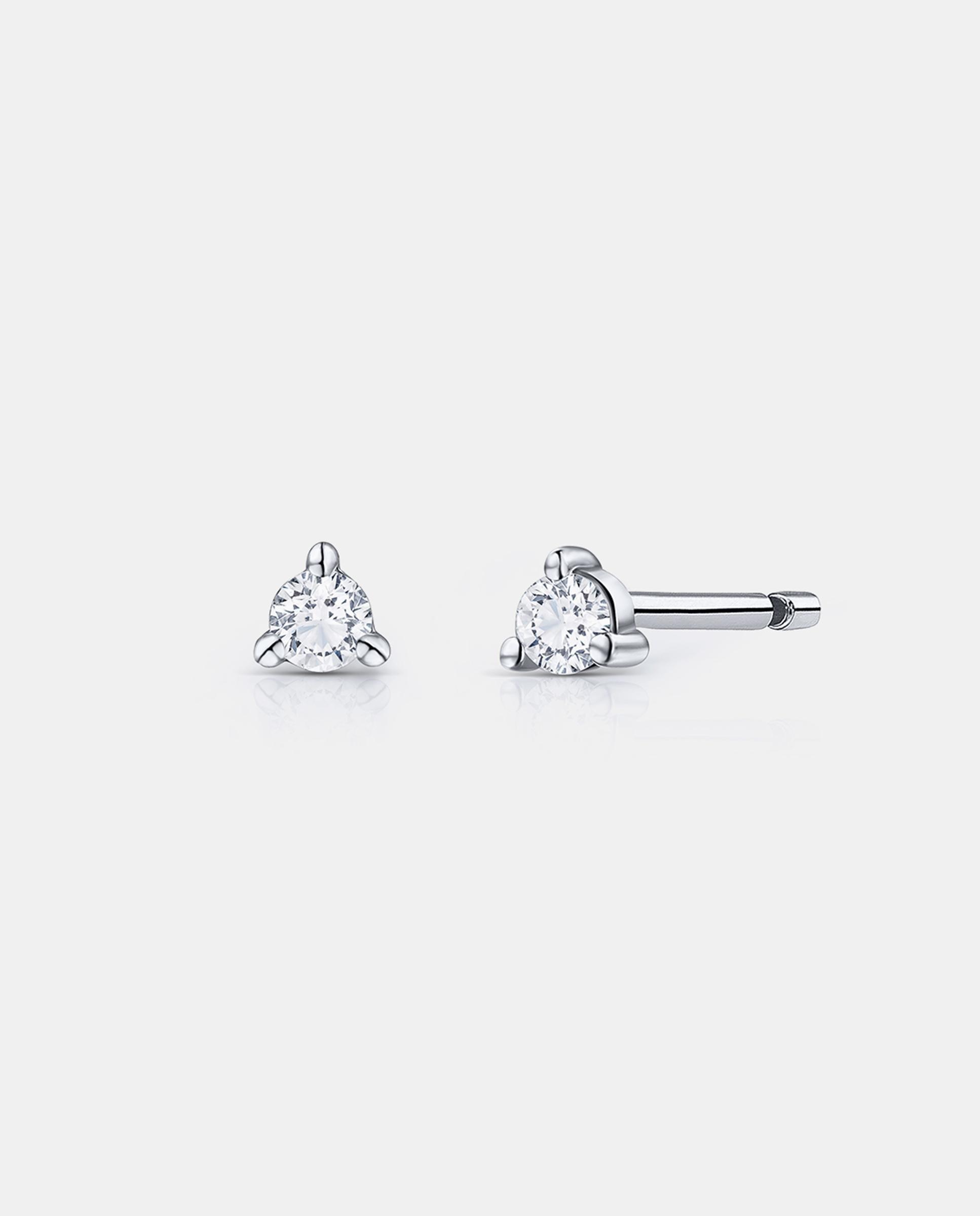 Imagen 1 de Pendientes petit caprice de diamantes en oro blanco de 18 kt Plata