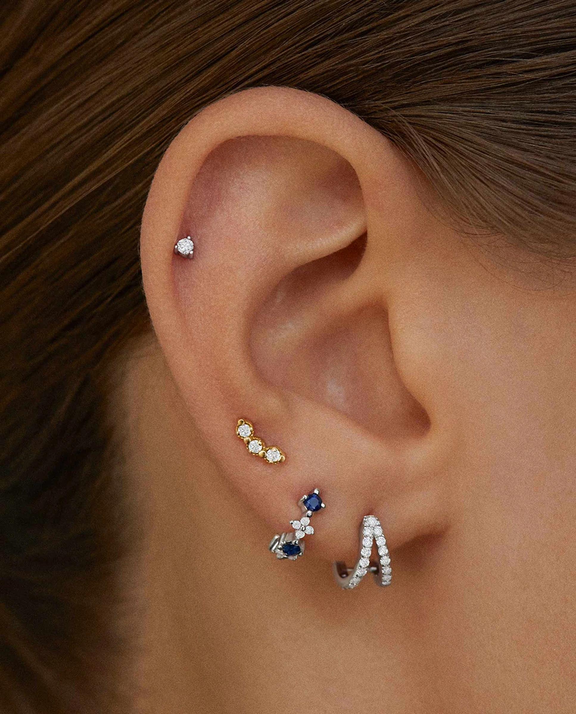 Imagen 2 de Pendientes petit caprice de diamantes en oro blanco de 18 kt - MUMIT - Plata Plata