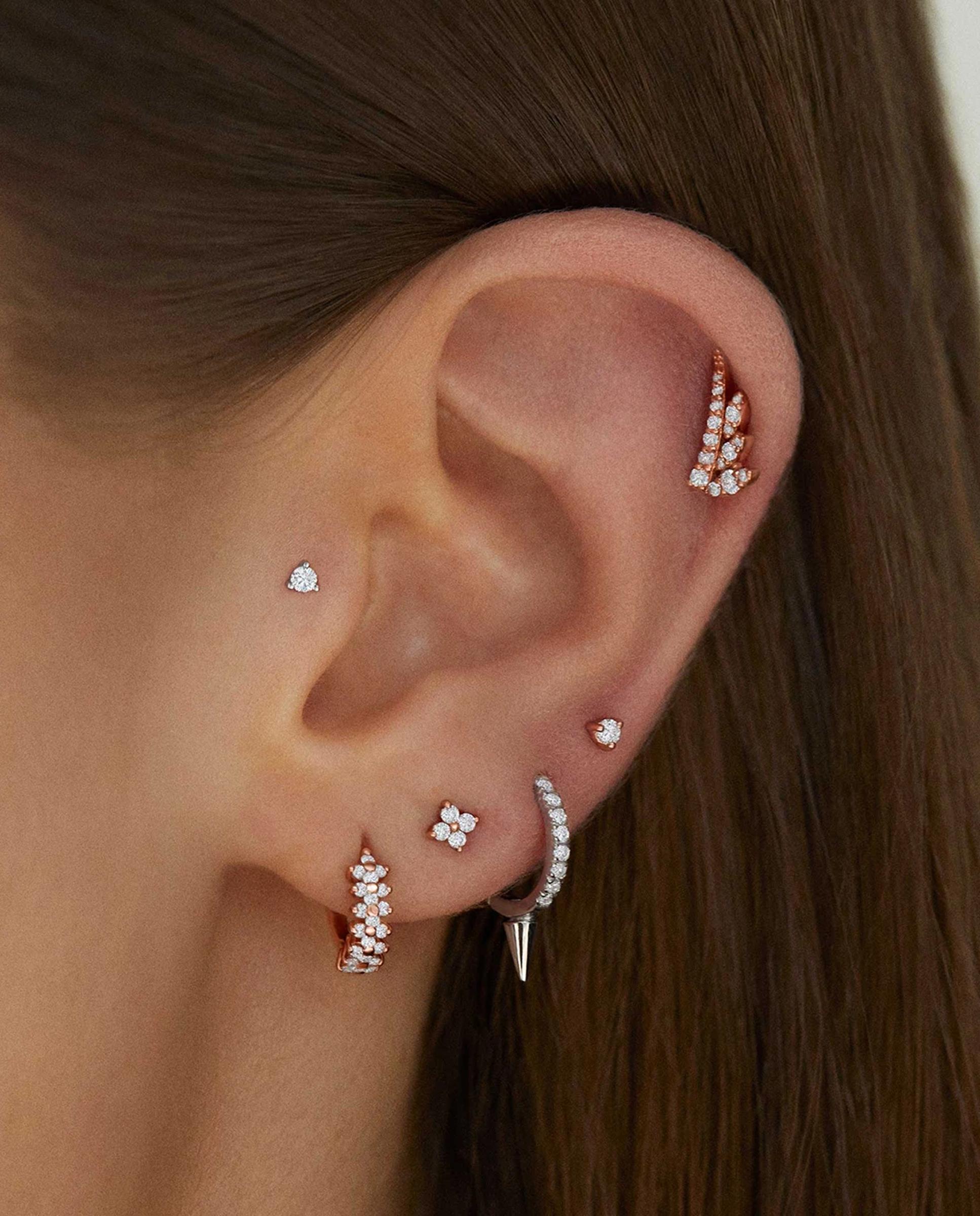 Imagen 3 de Pendientes petit caprice de diamantes en oro blanco de 18 kt - MUMIT - Plata Plata