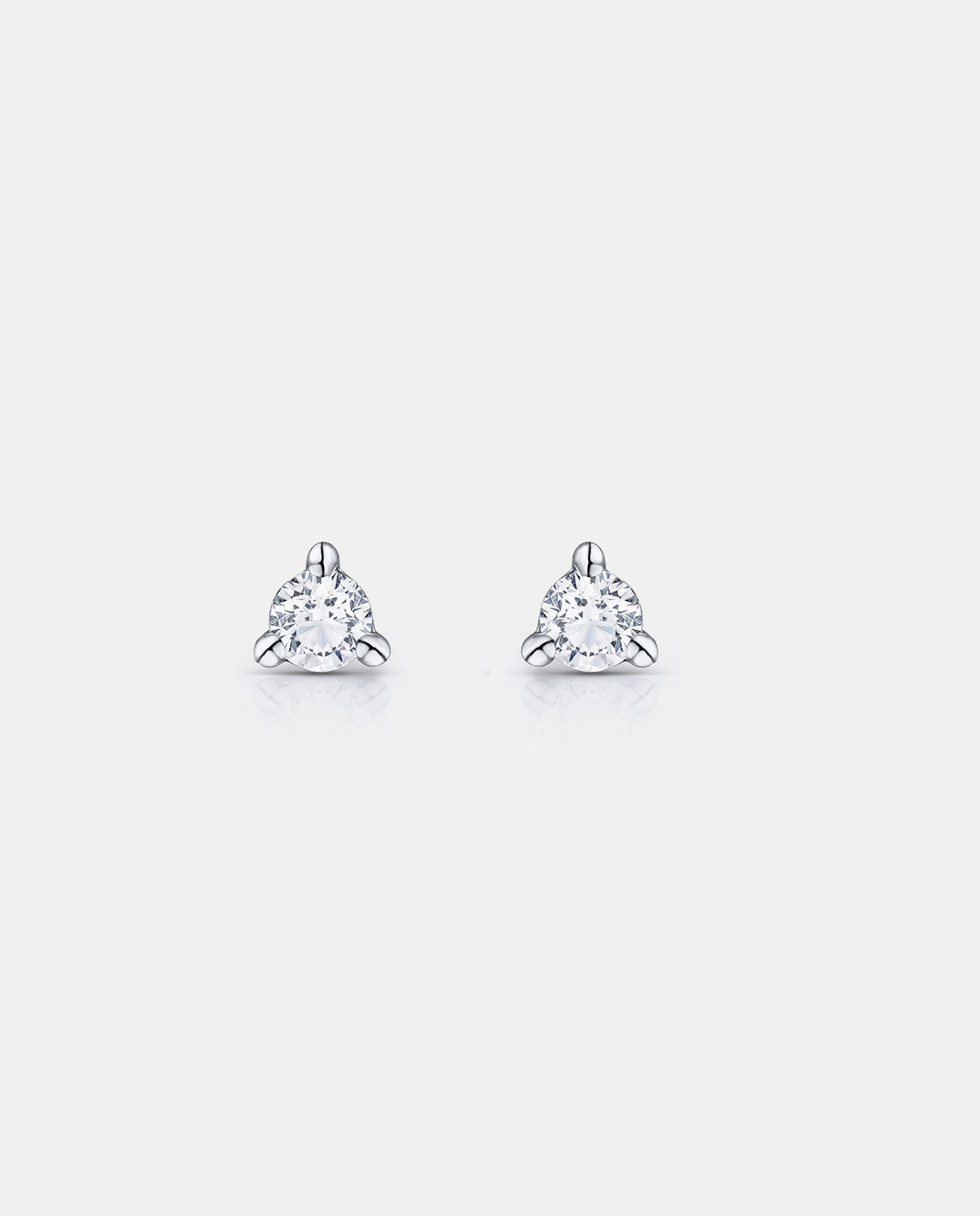 Imagen 4 de Pendientes petit caprice de diamantes en oro blanco de 18 kt - MUMIT - Plata Plata