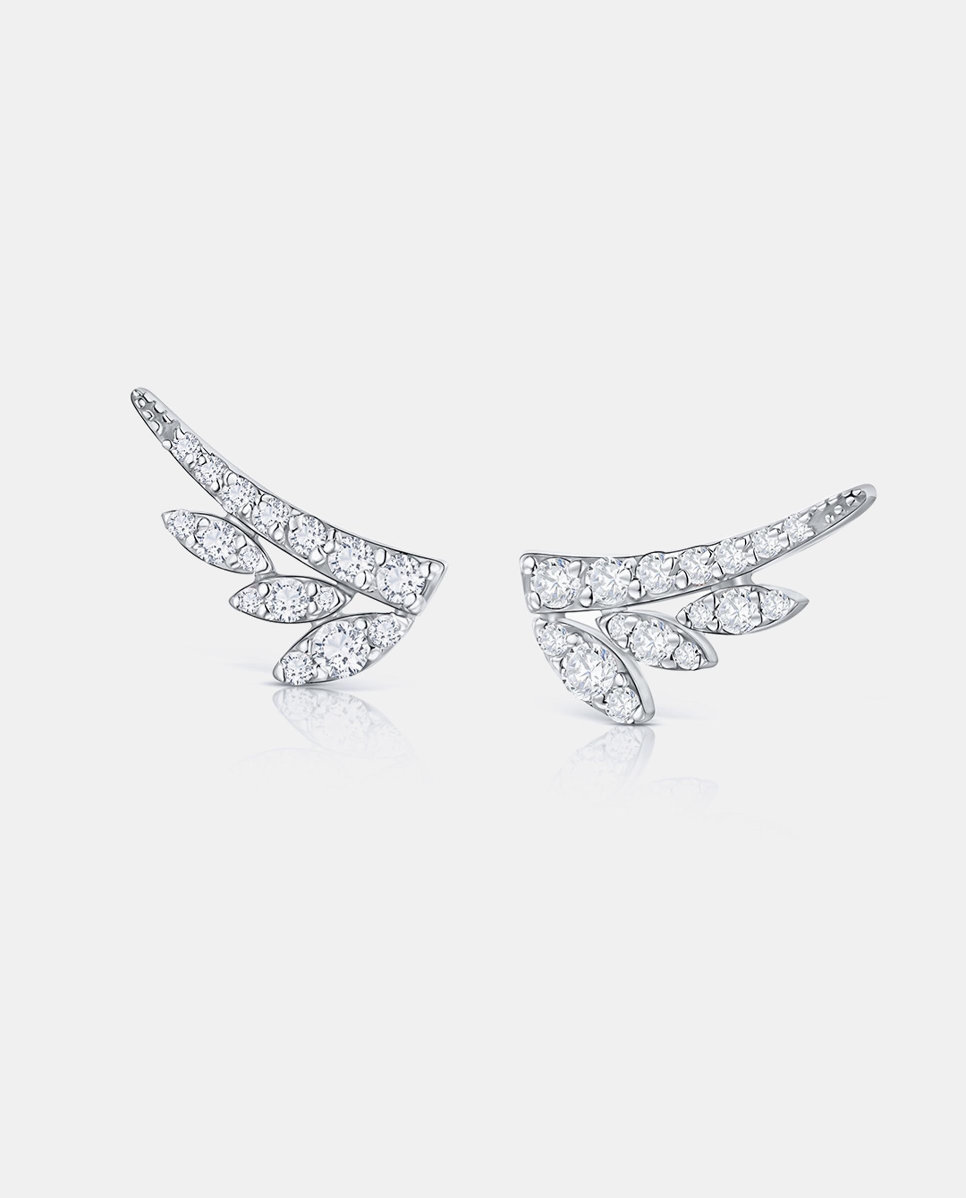 Imagen 1 de Pendientes leaf diamonds en oro blanco de 18 kt Plata