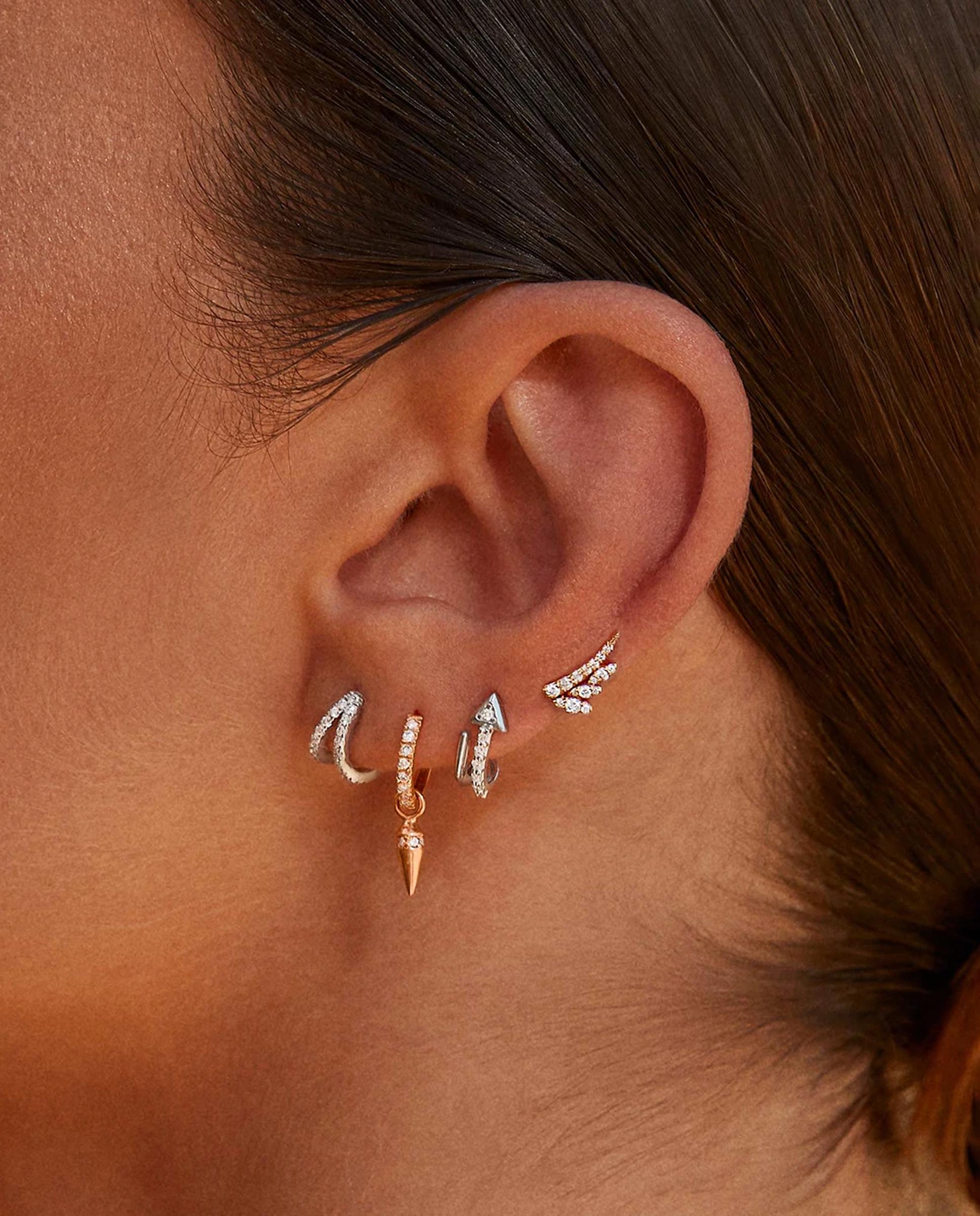 Imagen 2 de Pendientes leaf diamonds en oro amarillo de 18 kt - MUMIT - Dorado Dorado