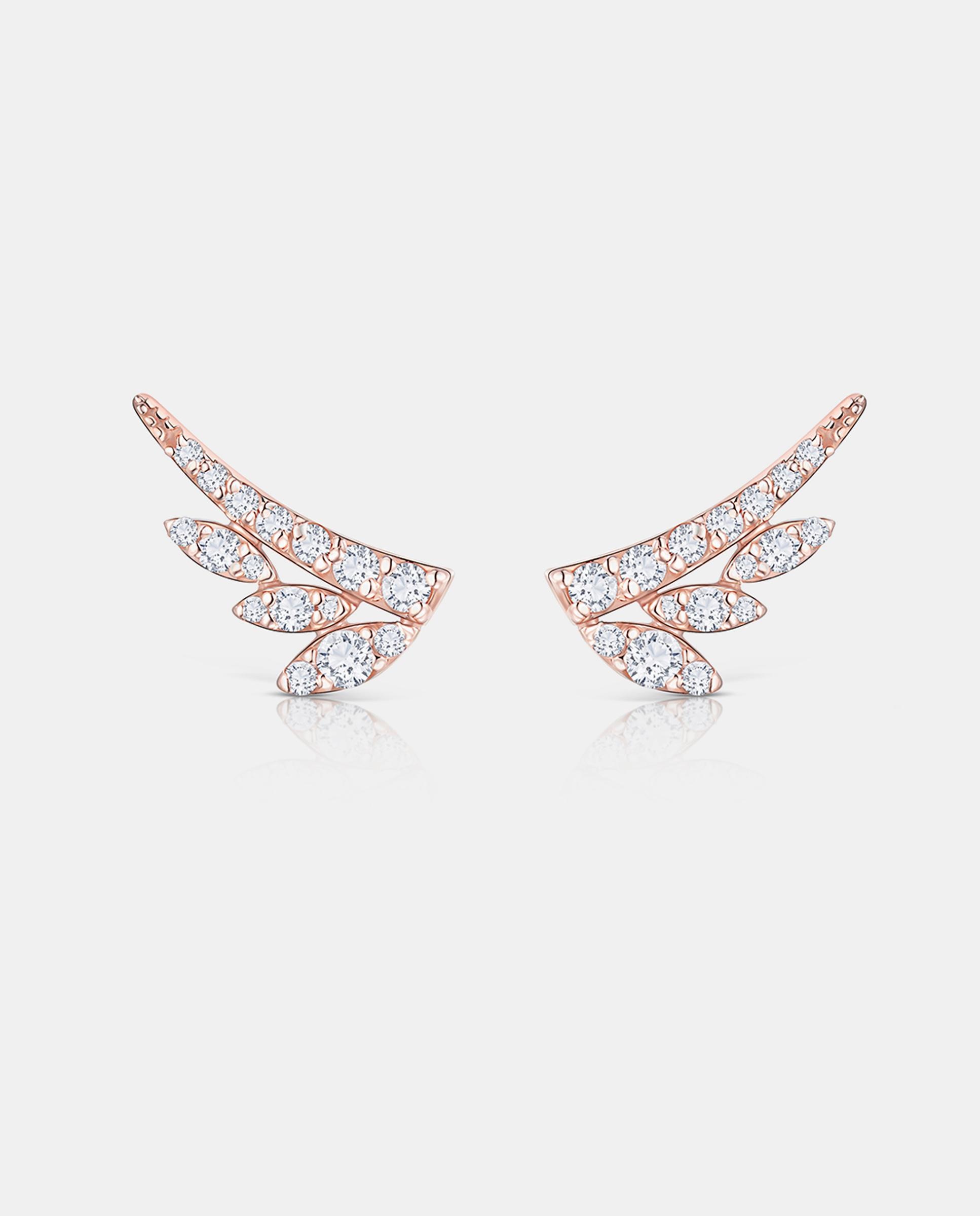 Imagen 1 de Pendientes leaf diamonds en oro rosa de 18 kt Dorado