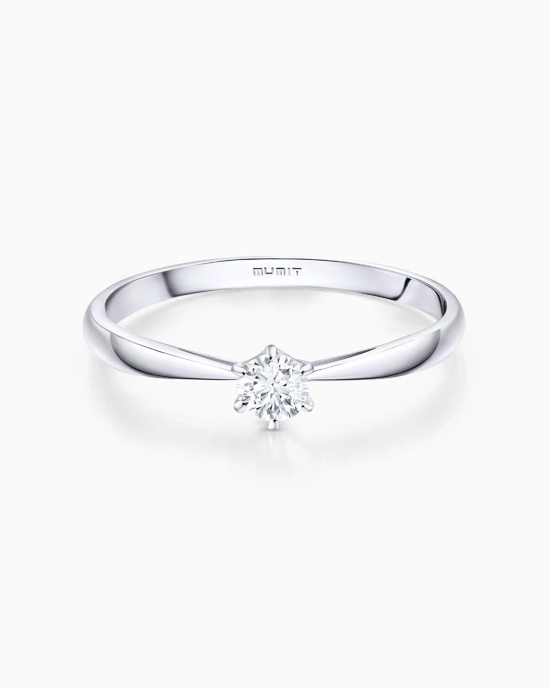 Imagen 1 de Anillo de compromiso always de diamante 0,10 cts. en oro blanco de 18 kt - MUMIT - Blanco Blanco