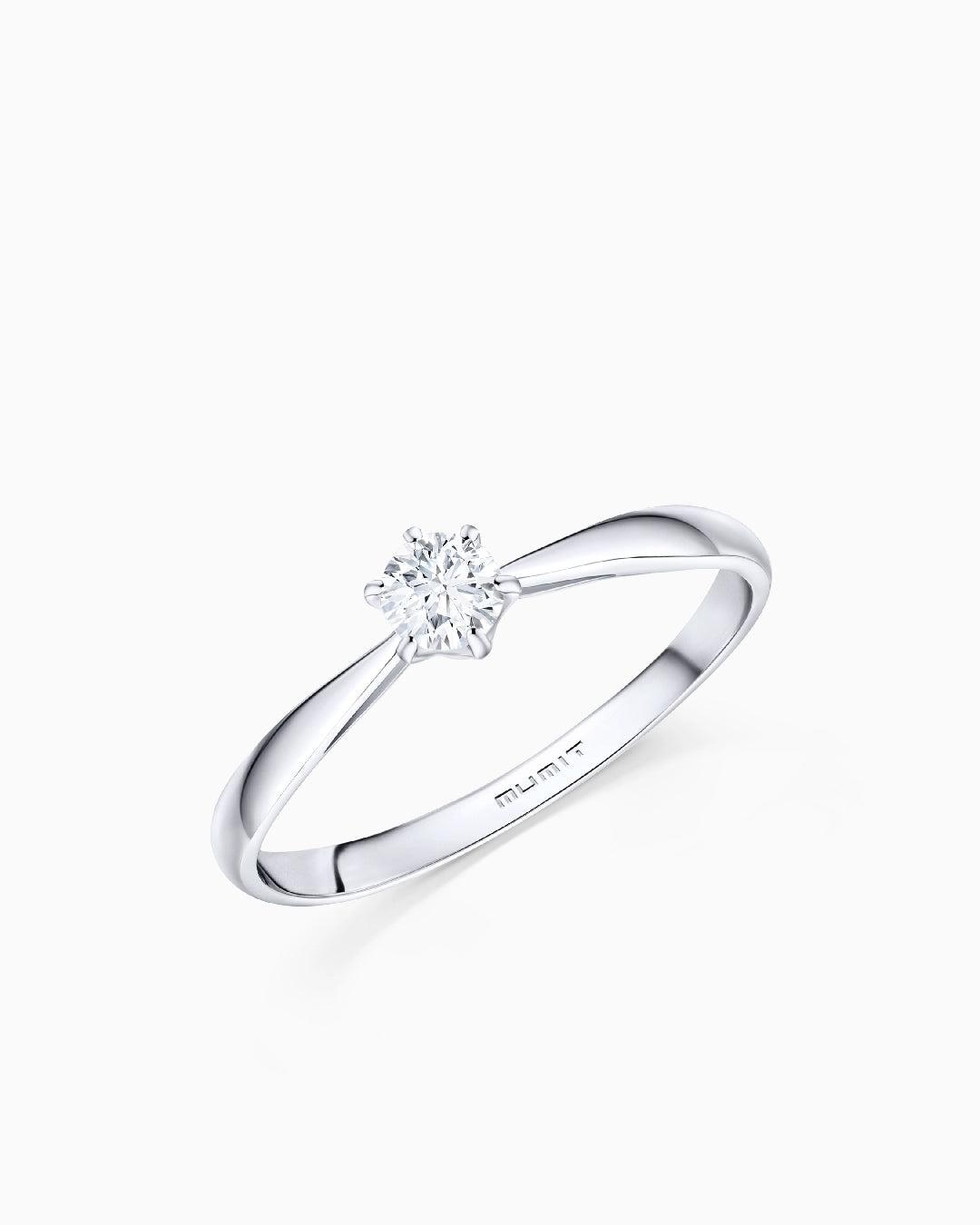 Imagen 3 de Anillo de compromiso always de diamante 0,10 cts. en oro blanco de 18 kt - MUMIT - Blanco Blanco
