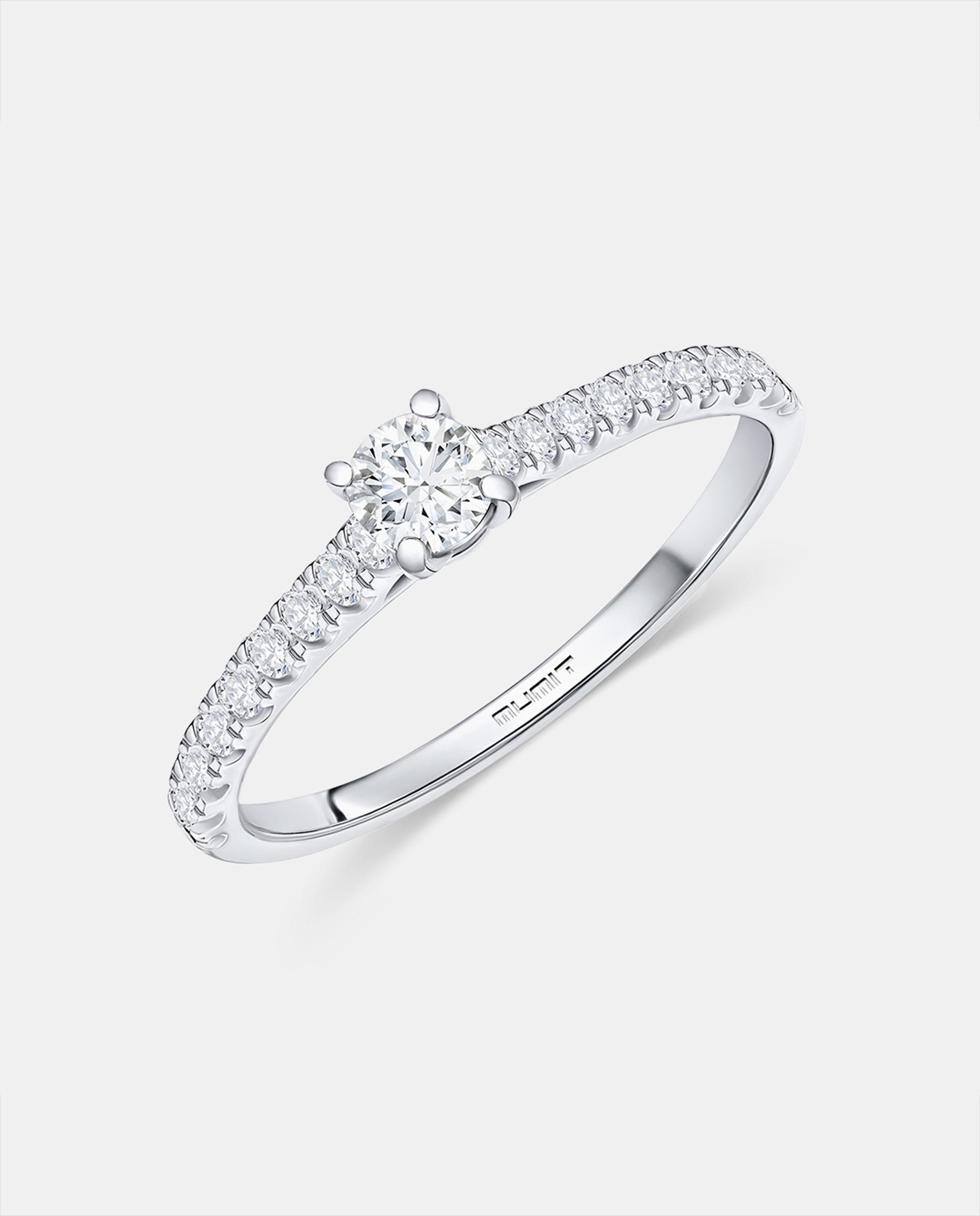 Anillo de compromiso odette de diamantes 0,50 cts. en oro blanco de 18 kt - MUMIT - Plateado Plateado-1