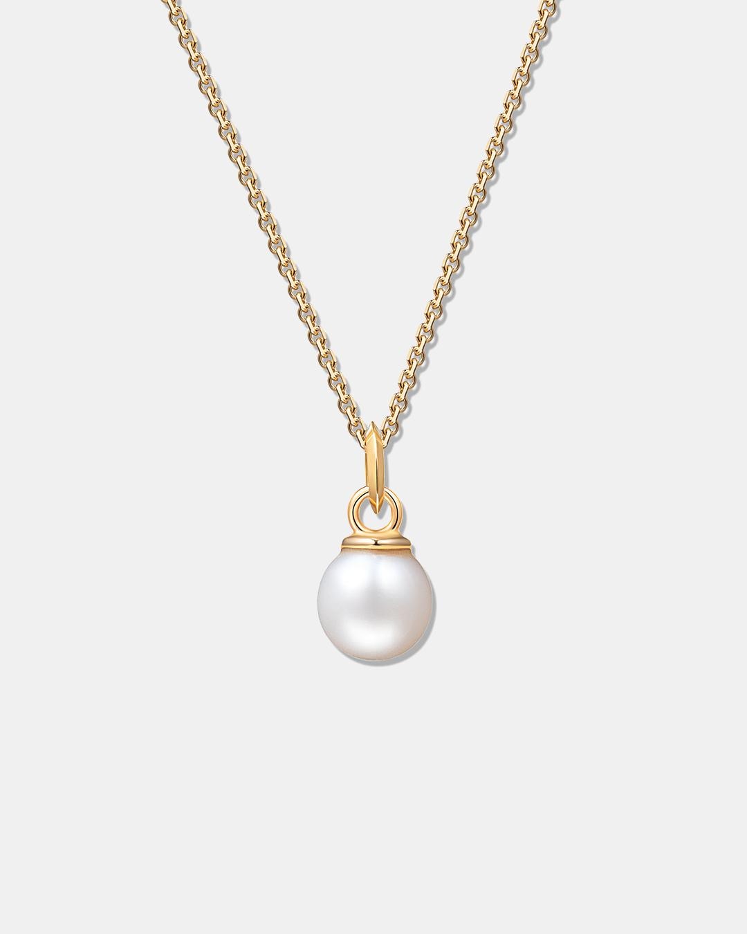 Charm colgante perla s en oro amarillo de 18 kt Blanco MUMIT Blanco-1